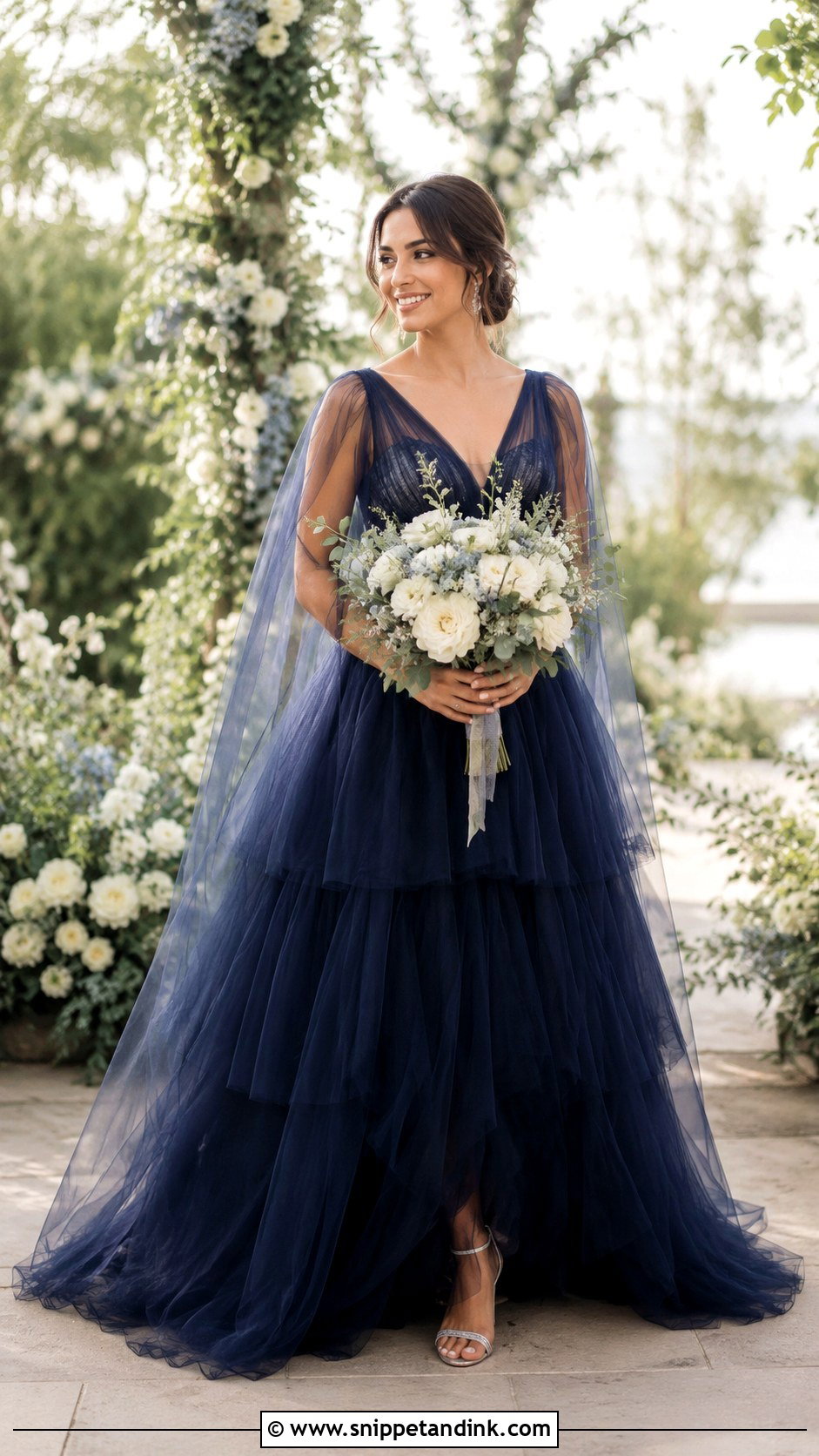 Dark Blue Tulle Wedding Dress - Snippet and Ink - 25 Dark Blue Wedding Dress Ideas