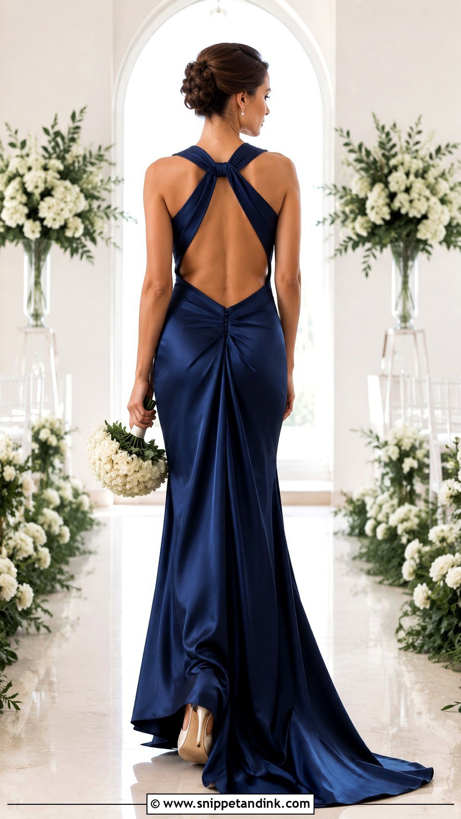 Dark Blue Wedding Dress With Open Back - Snippet and Ink - 25 Dark Blue Wedding Dress Ideas