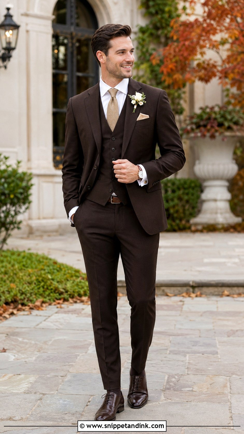 Dark Brown 3 Piece Wedding Suit - Snippet and Ink - 20 3 Piece Suit Wedding Ideas