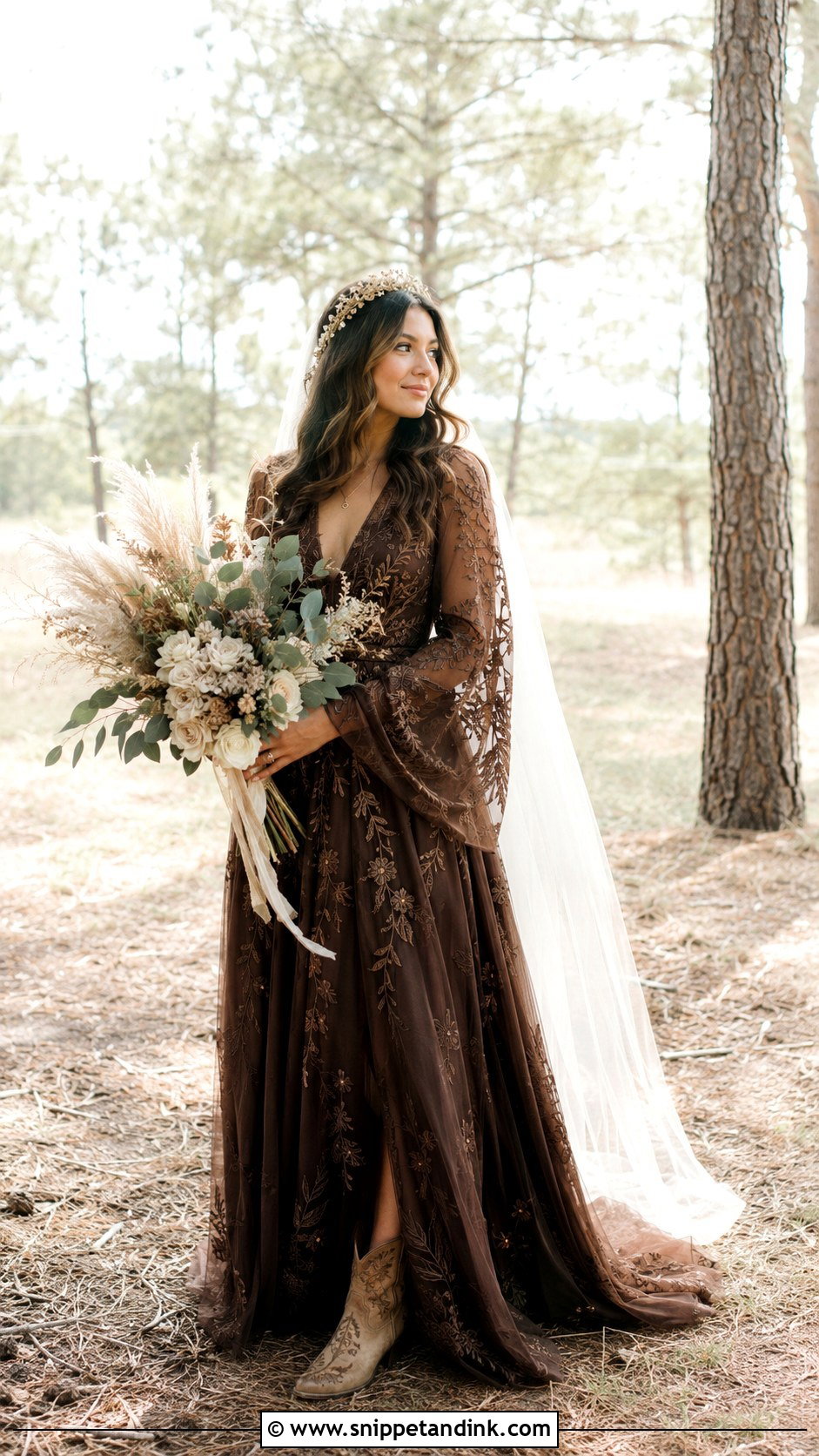 Dark Brown Boho Wedding Dress - Snippet and Ink - 20 Dark Brown Wedding Dress Ideas