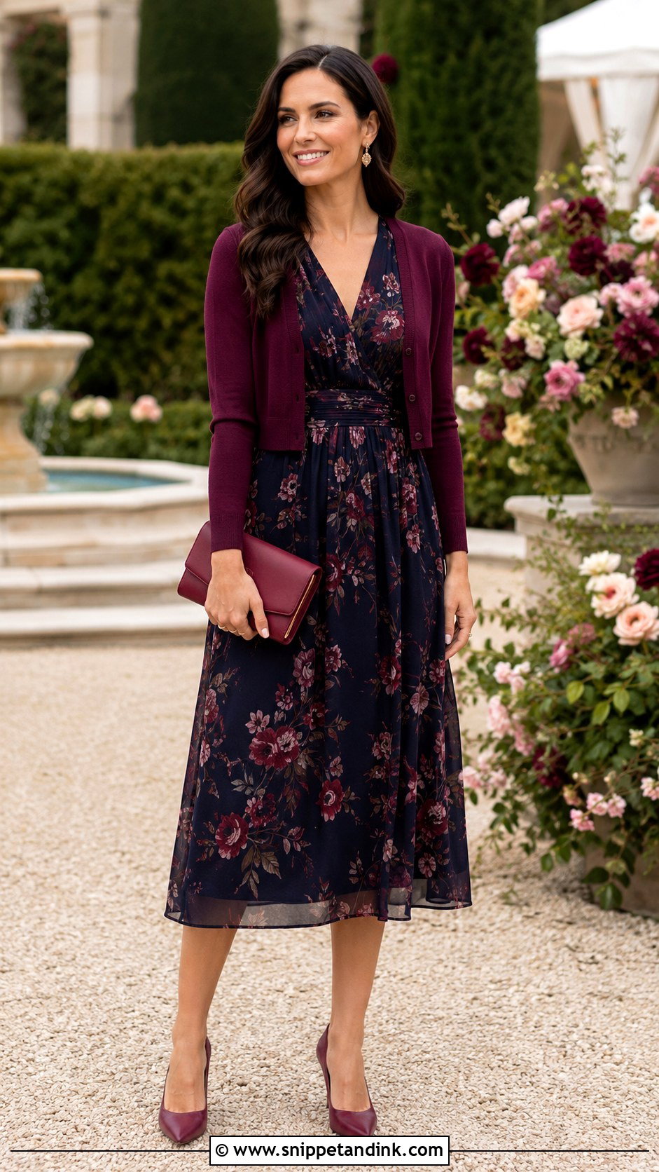 Dark Floral September Wedding Guest Dress - Snippet and Ink - 20 September Wedding Dress Ideas