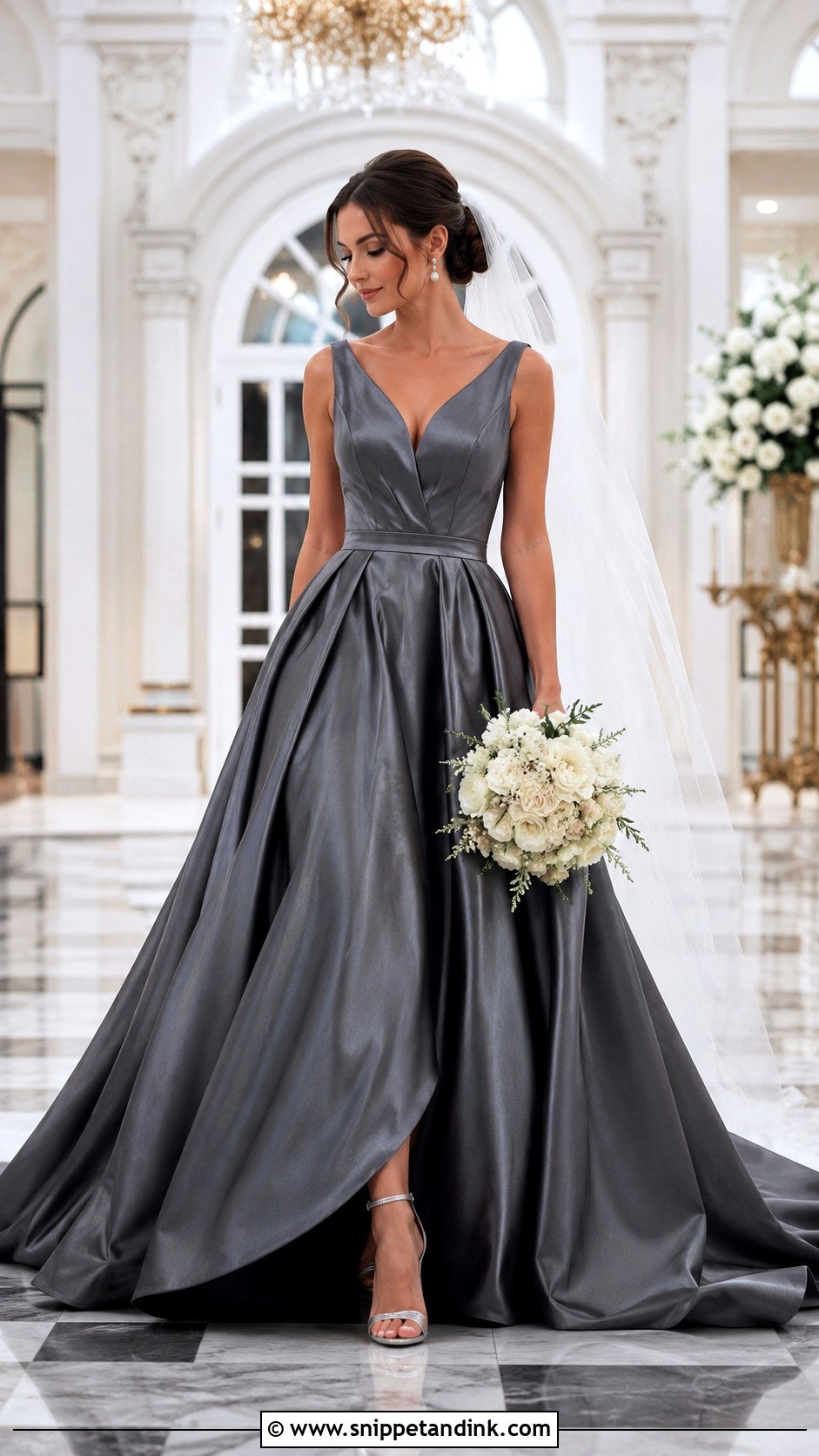 Dark Gray Wedding Dress - Snippet and Ink - 25 Gray Wedding Dress Ideas