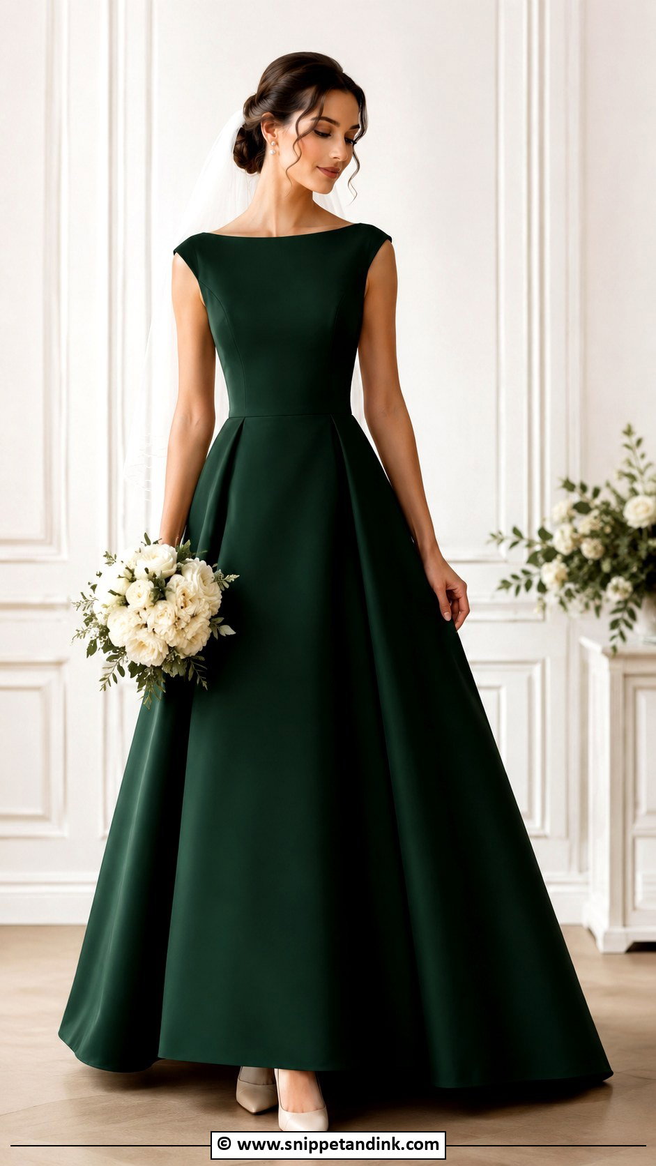 Dark Green A Line Wedding Dress - Snippet and Ink - 25 Dark Green Wedding Dress Ideas