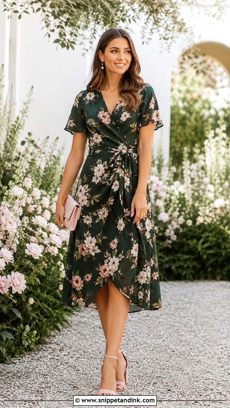 Dark Green Floral Wedding Dress - Snippet and Ink - 20 Dark Green Wedding Dress Outfit Ideas