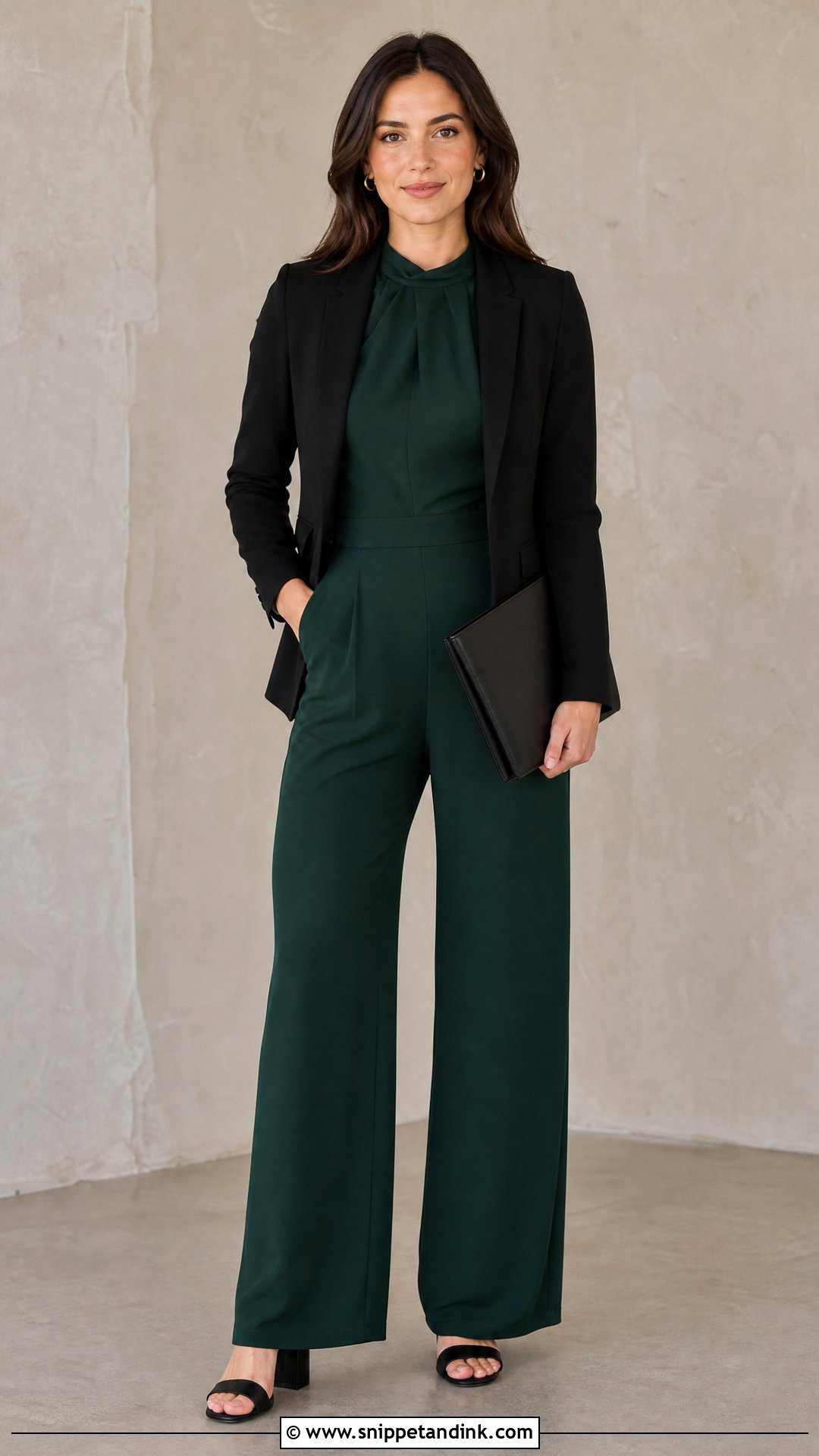 Dark Green Jumpsuit Officiant Outfit - Snippet and Ink - 20 Officiant Outfit Ideas