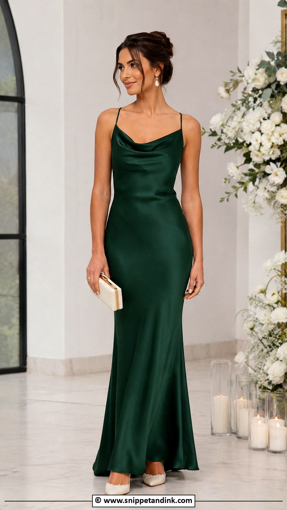 Dark Green Satin Wedding Dress - Snippet and Ink - 25 Dark Green Wedding Dress Ideas