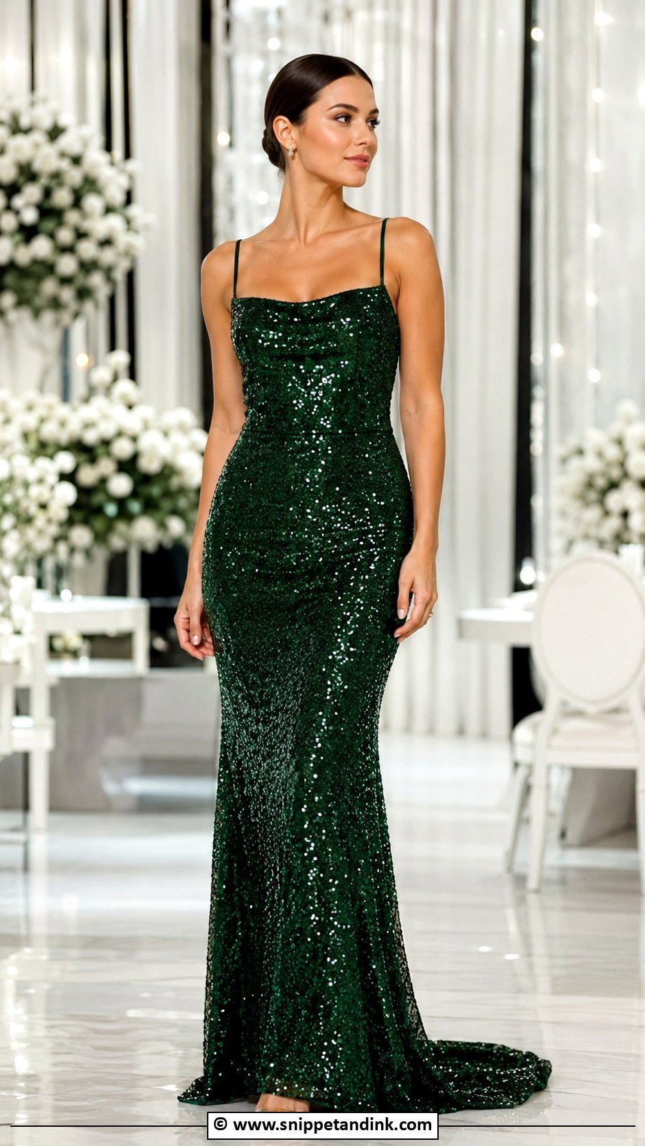 Dark Green Sequin Wedding Dress - Snippet and Ink - 25 Dark Green Wedding Dress Ideas