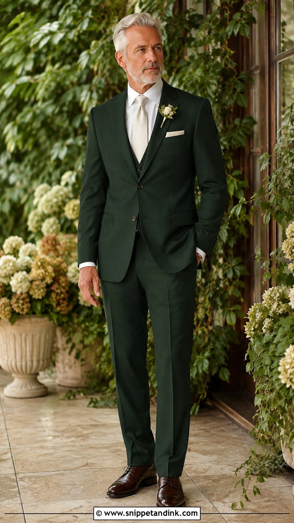 Dark Green Suit - Snippet and Ink - 25 Father of the Bride Suit Ideas