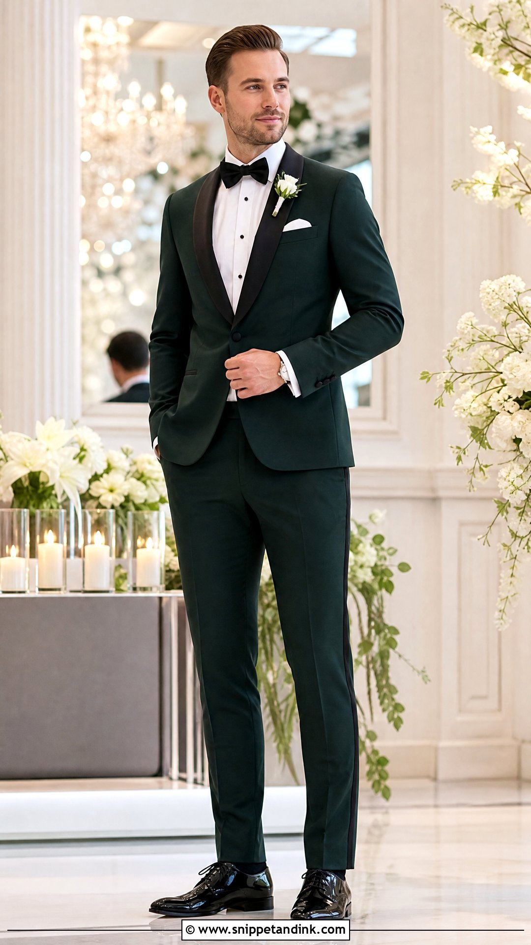 Dark Green Tuxedo Wedding Suit - Snippet and Ink - 25 Dark Green Wedding Suit Ideas