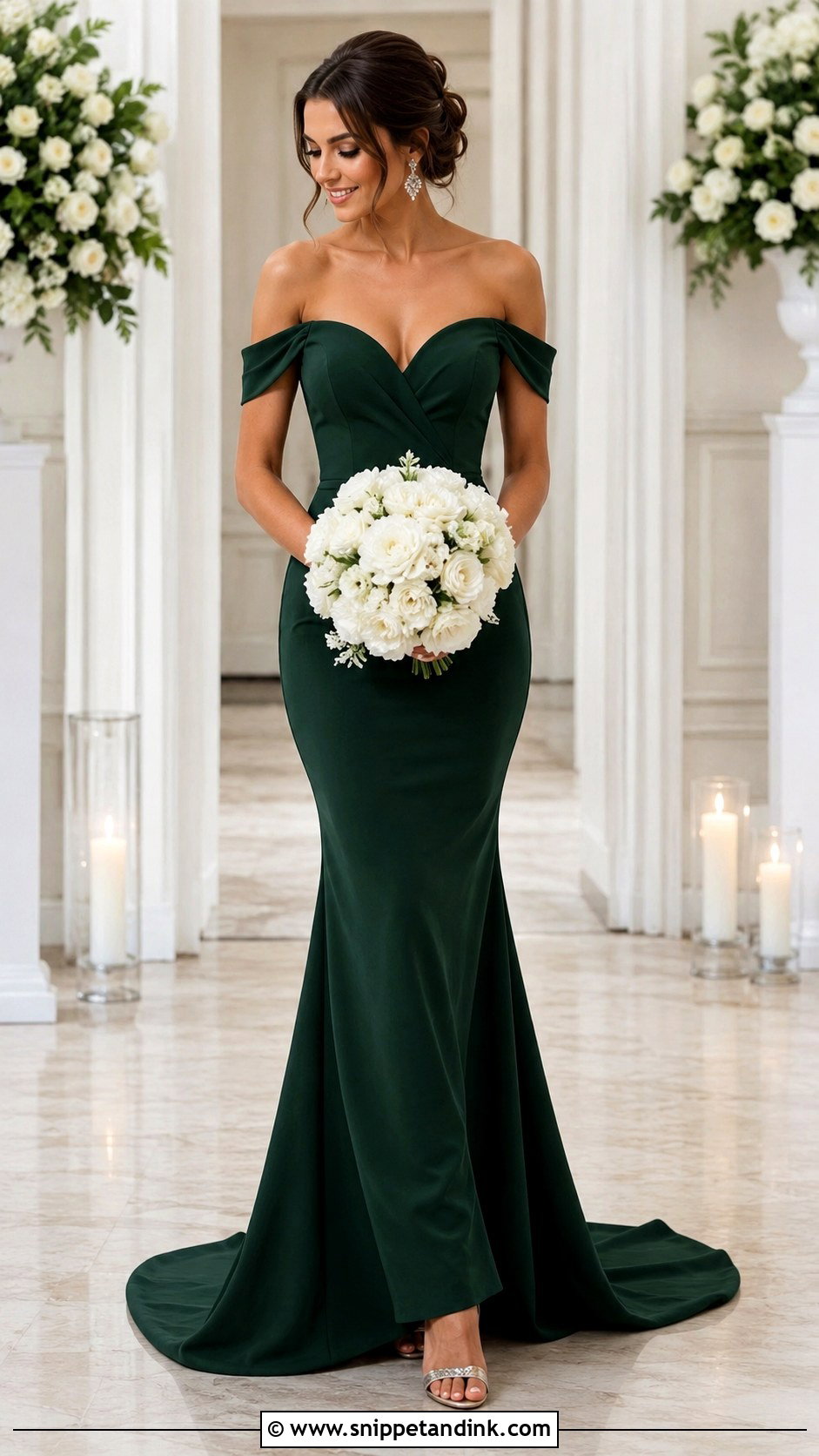 Dark Green Wedding Dress - Snippet and Ink - 25 Green Wedding Dresses