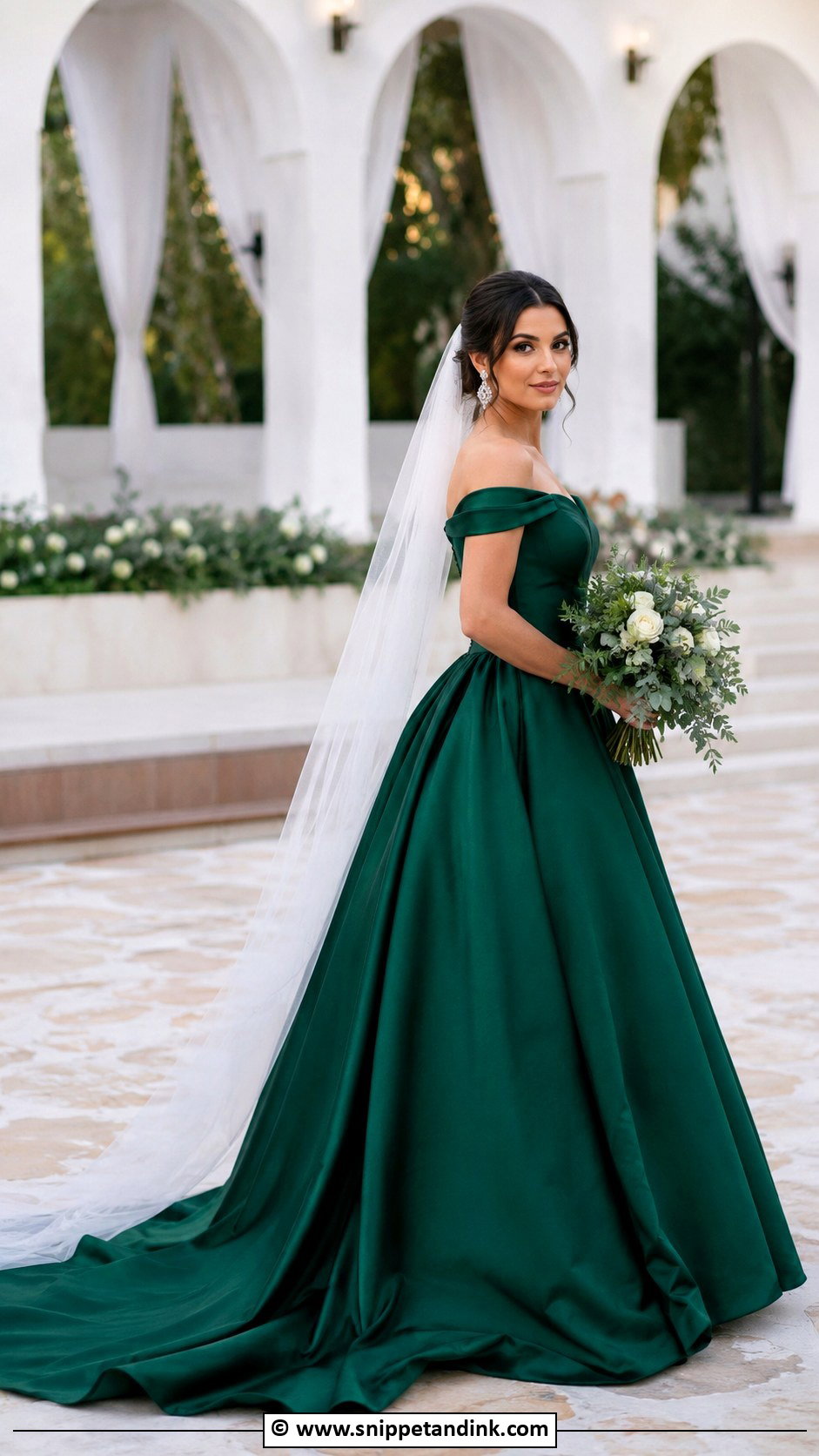 Dark Green Wedding Dress With Train - Snippet and Ink - 25 Dark Green Wedding Dress Ideas