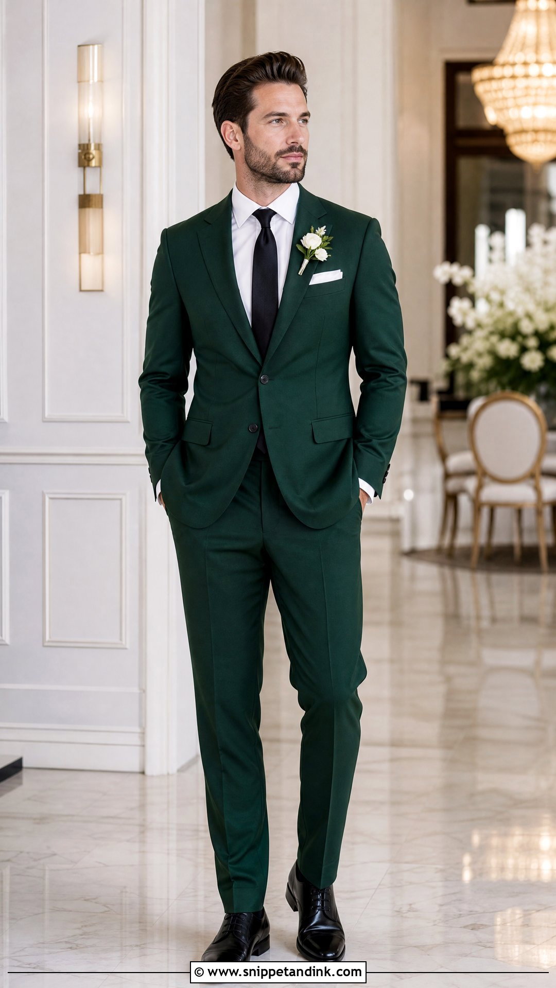 Dark Green Wedding Suit With Black Shoes - Snippet and Ink - 25 Dark Green Wedding Suit Ideas