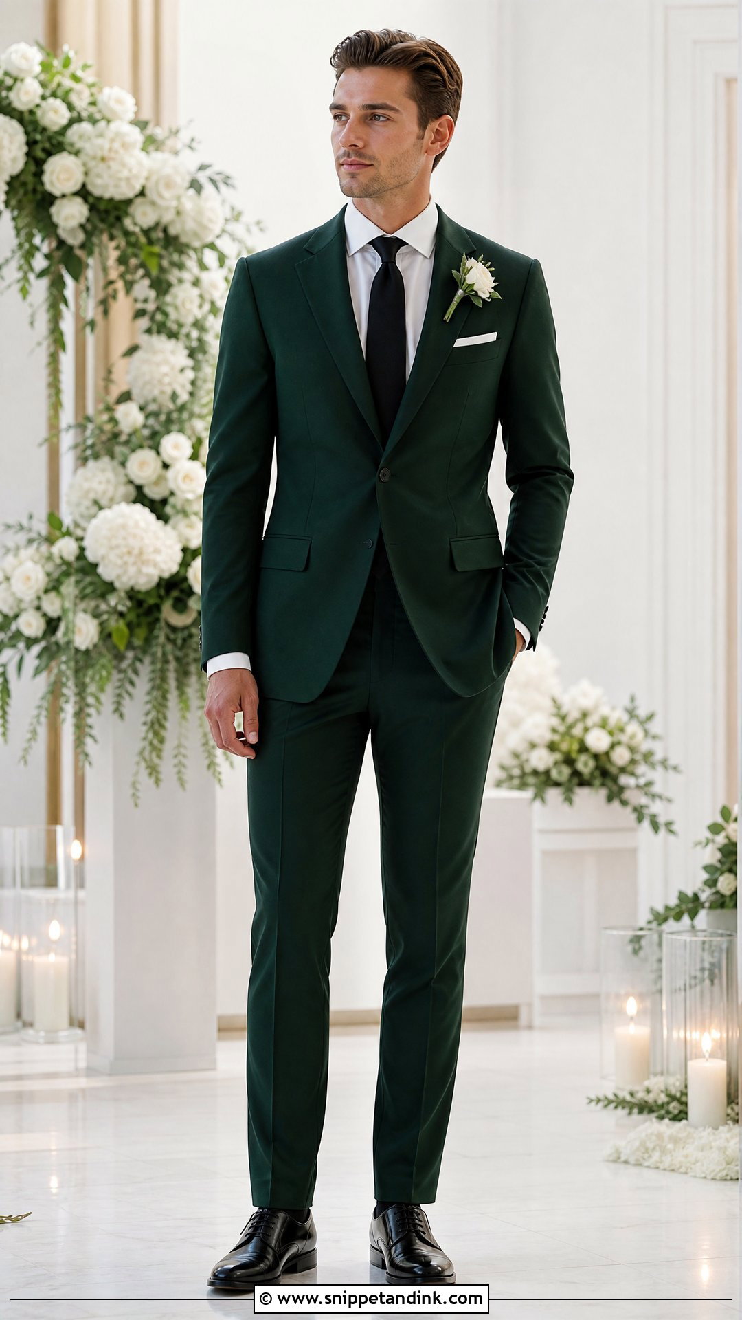 Dark Green Wedding Suit With White Shirt - Snippet and Ink - 25 Dark Green Wedding Suit Ideas
