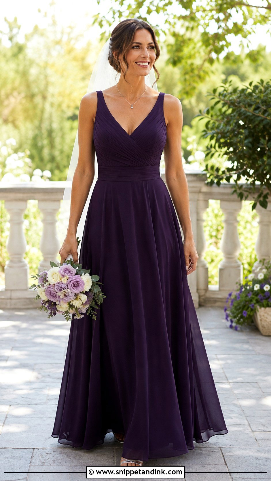 Dark Purple A Line Wedding Dress - Snippet and Ink - 25 Dark Purple Wedding Dress Ideas