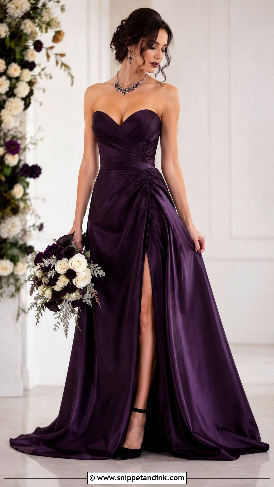 Dark Purple Halloween Wedding Dress - Snippet and Ink - 25 Halloween Wedding Dresses