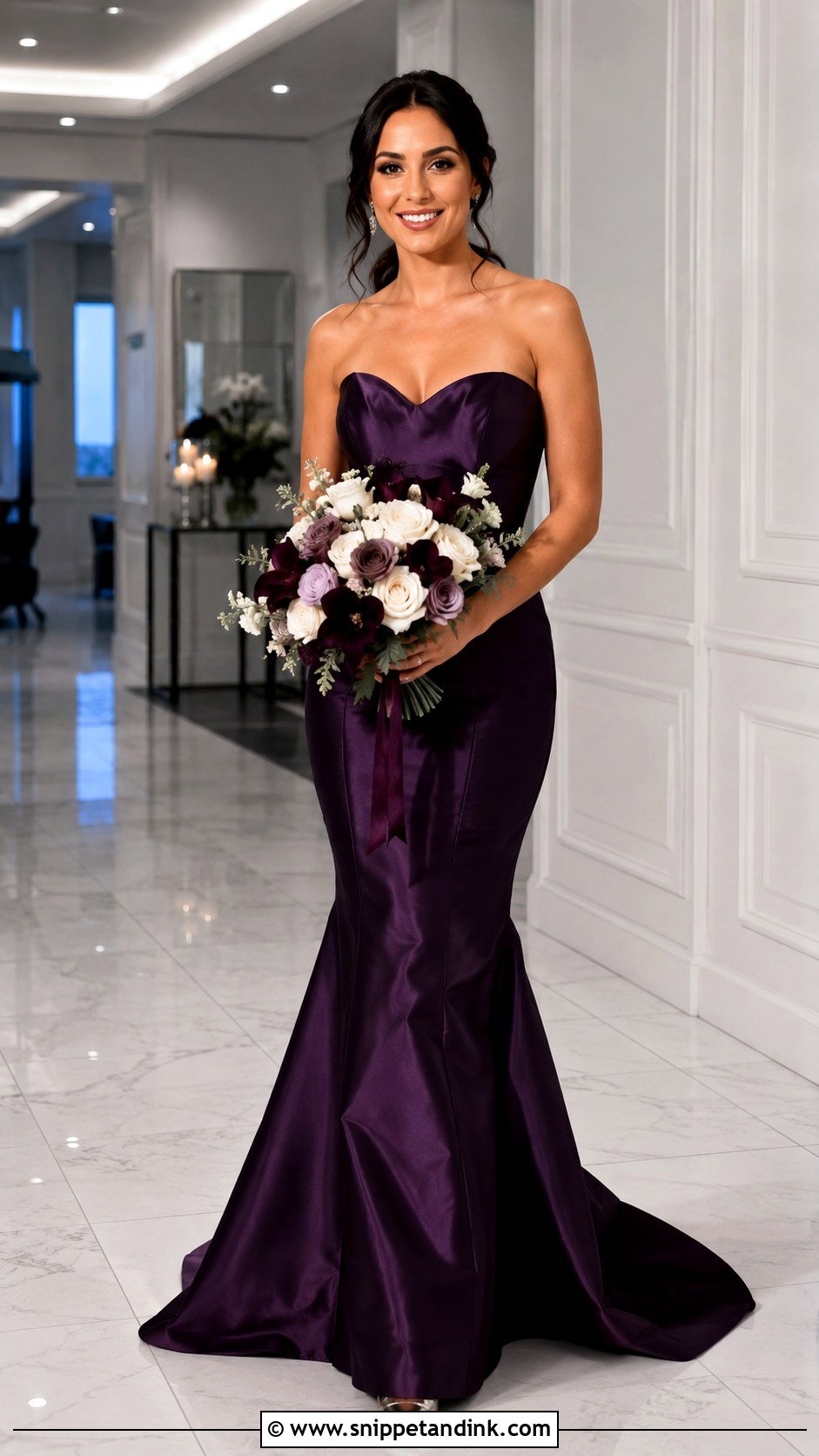 Dark Purple Mermaid Wedding Dress - Snippet and Ink - 25 Dark Purple Wedding Dress Ideas