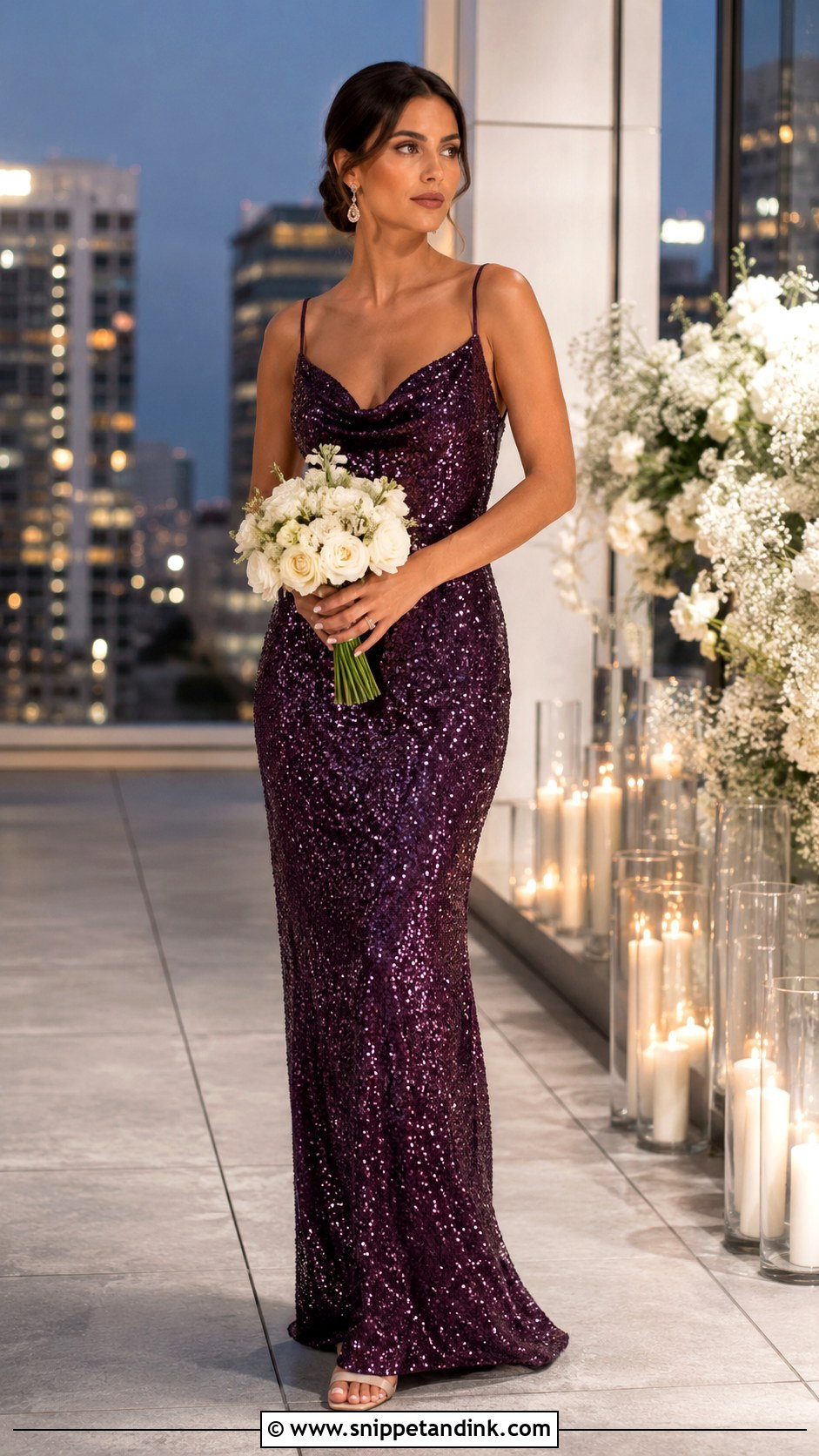 Dark Purple Sequin Wedding Dress - Snippet and Ink - 25 Dark Purple Wedding Dress Ideas