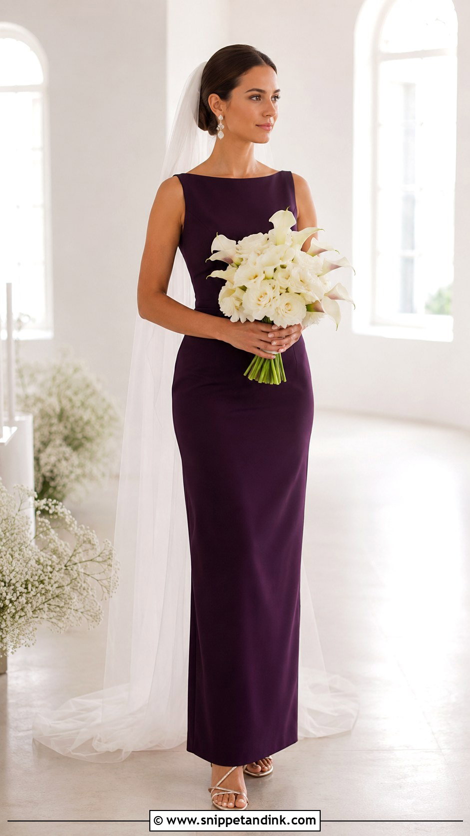Dark Purple Simple Wedding Dress - Snippet and Ink - 25 Dark Purple Wedding Dress Ideas
