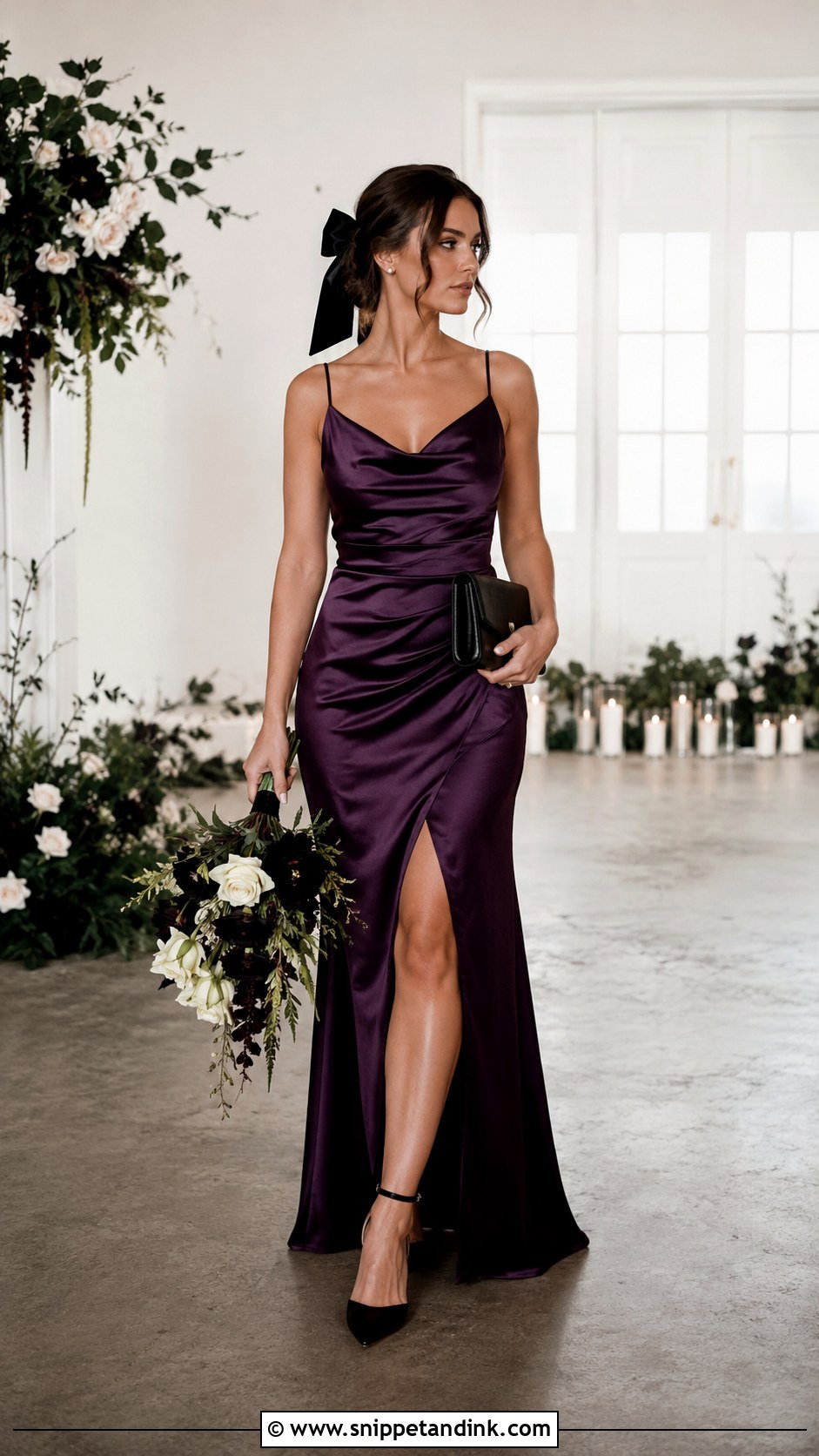 Dark Purple Wedding Dress With Black Accessories - Snippet and Ink - 25 Dark Purple Wedding Dress Ideas