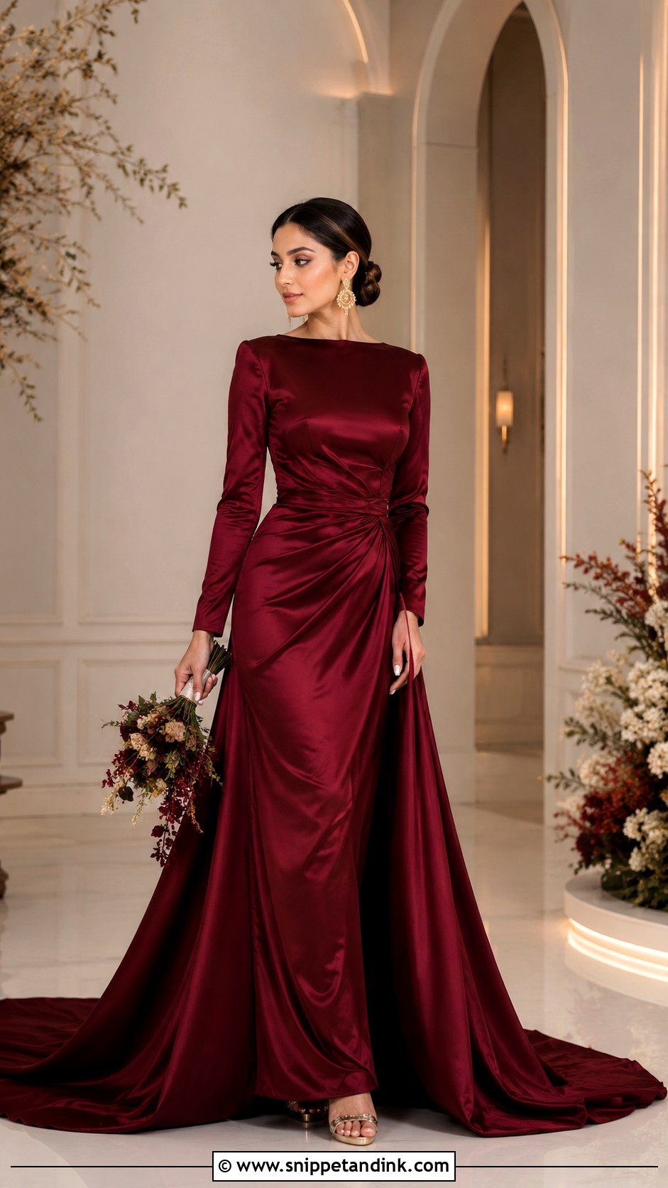 Dark Red Bridal Dress - Snippet and Ink - 30 Red Bridal Dress Ideas