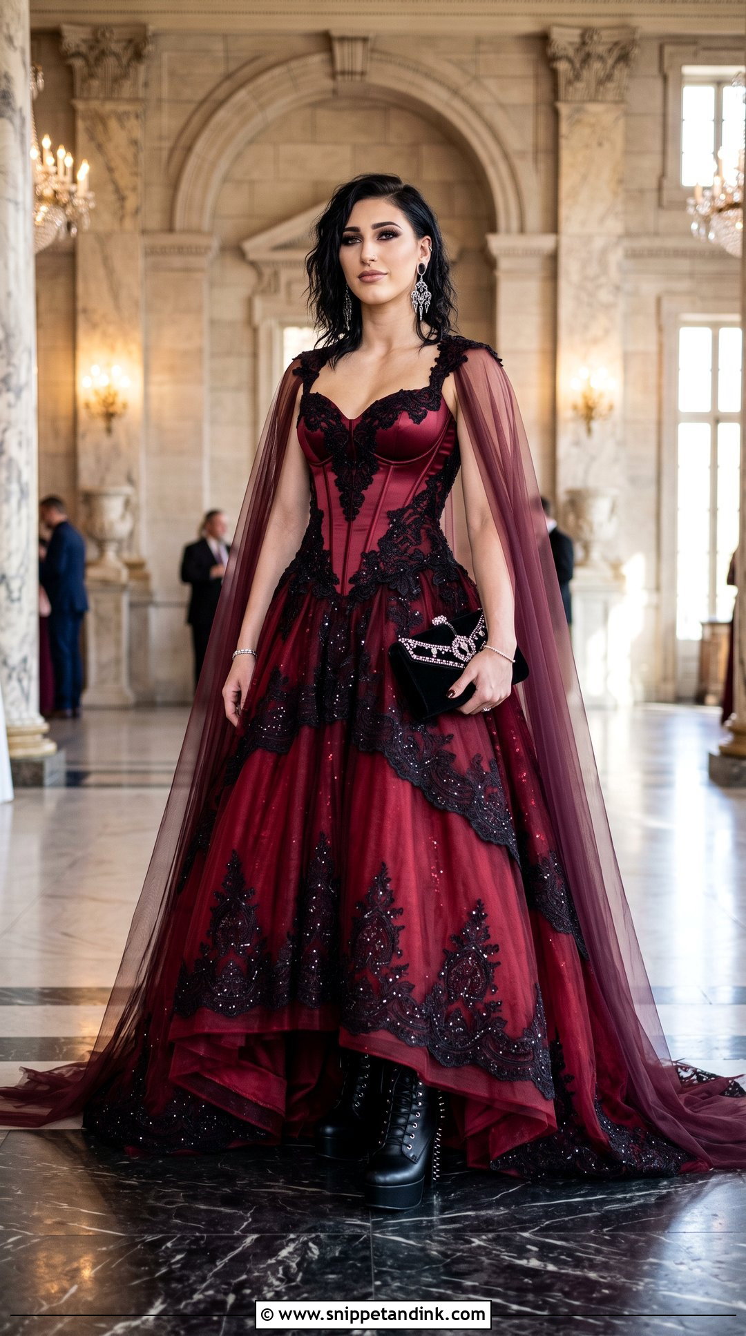Dark Red Rhea Ripley Wedding Dress - Snippet and Ink - 20 Rhea Ripley Wedding Dress Ideas