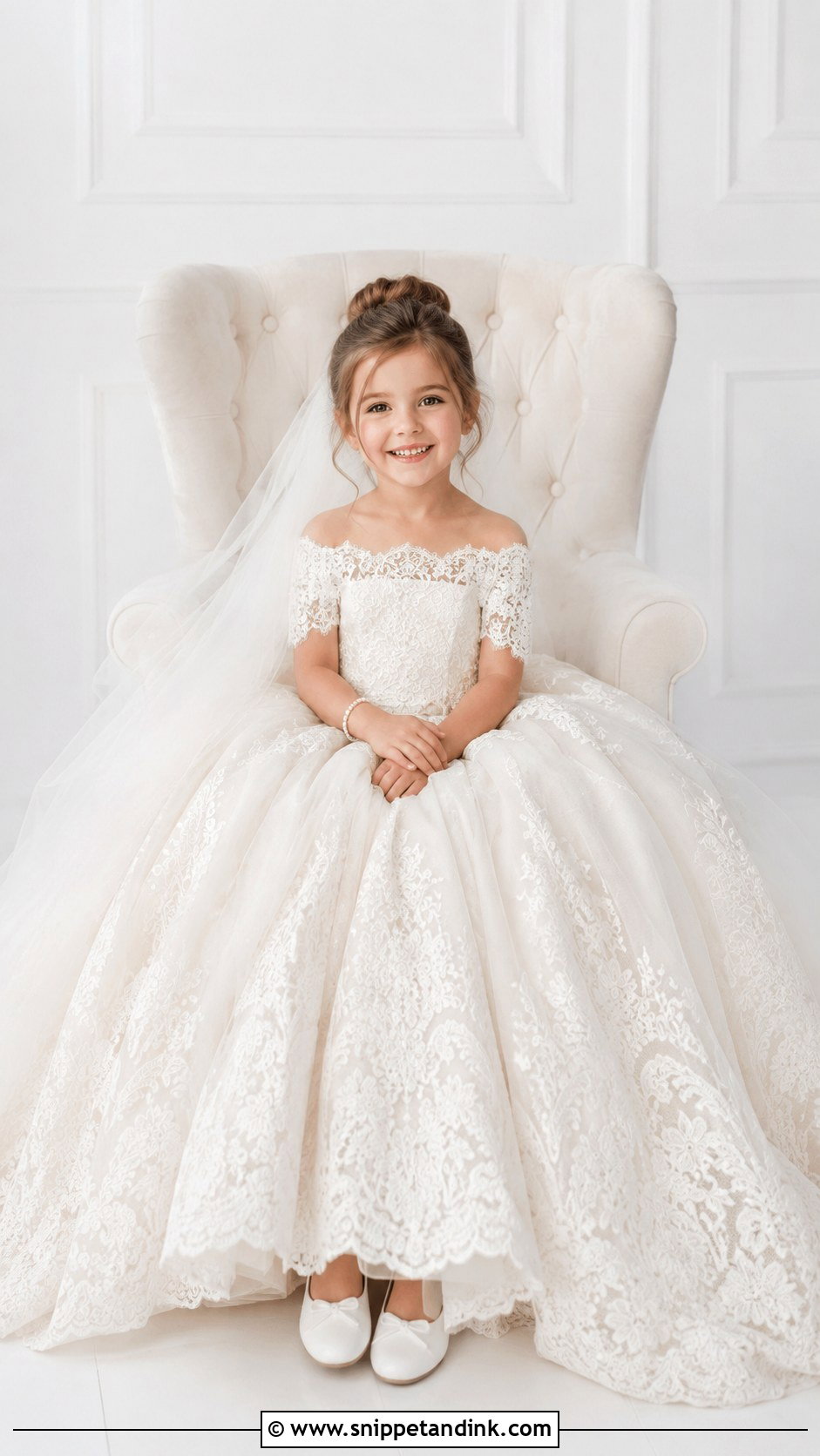 Daughter Sitting in the Wedding Dress - Snippet and Ink - 20 Daughter in Wedding Dress Photo Ideas