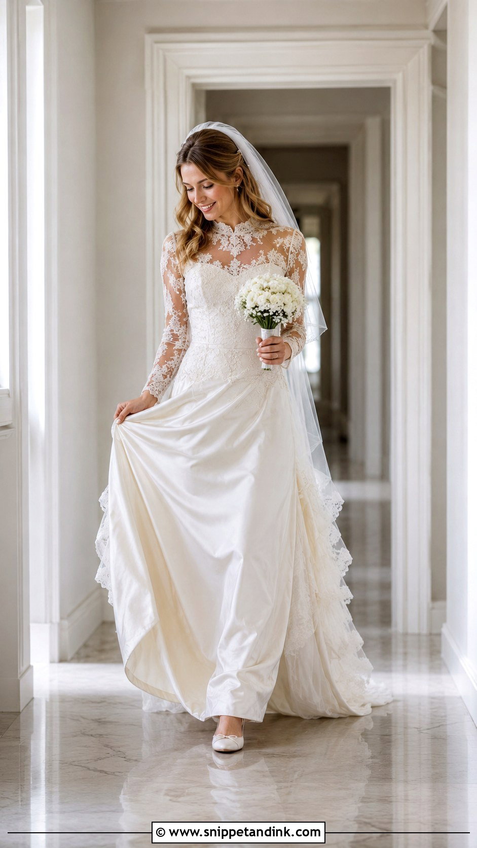 Daughter Walking in the Wedding Dress - Snippet and Ink - 20 Daughter in Wedding Dress Photo Ideas