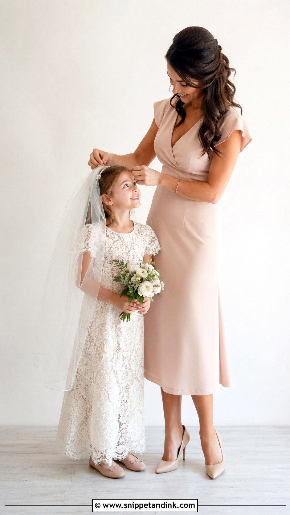 Daughter With Mom in the Wedding Dress - Snippet and Ink - 20 Daughter in Wedding Dress Photo Ideas