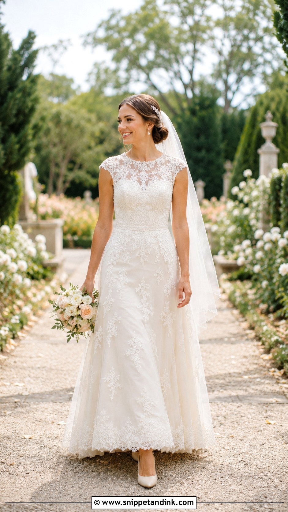 Daughter in Moms Lace A Line Wedding Dress - Snippet and Ink - 20 Daughter in Moms Wedding Dress Ideas