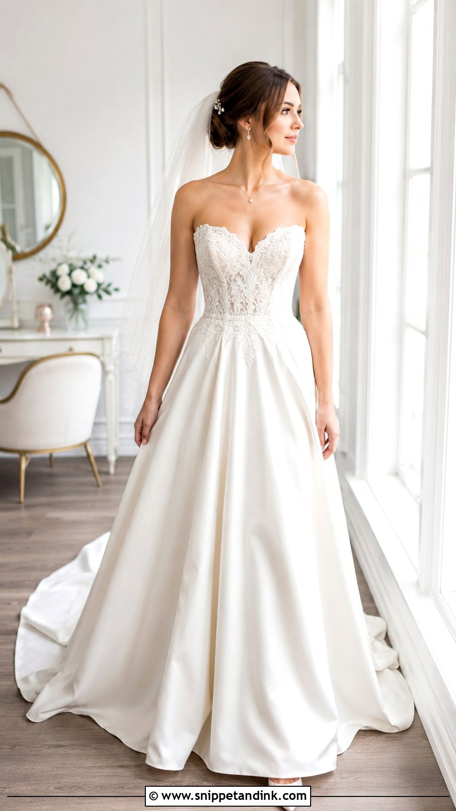 Daughter in Moms Sweetheart Neckline Wedding Dress - Snippet and Ink - 20 Daughter in Moms Wedding Dress Ideas