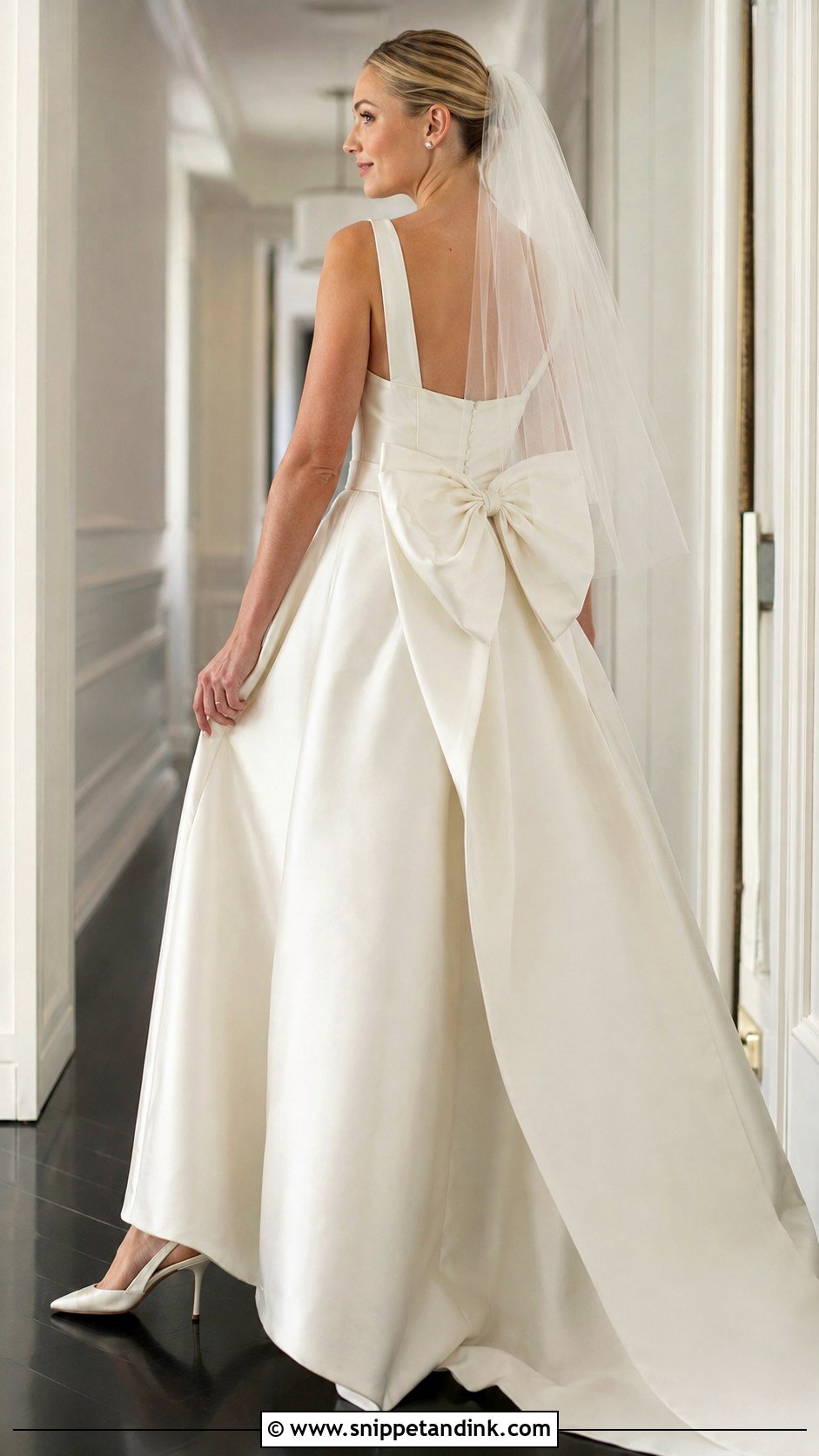 Daughter in Moms Wedding Dress With Bow Back - Snippet and Ink - 20 Daughter in Moms Wedding Dress Ideas