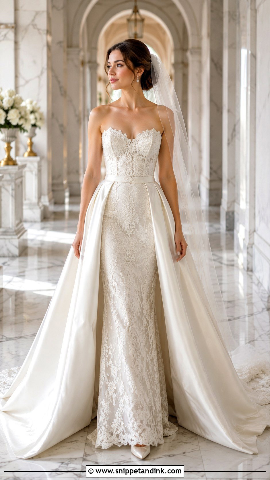 Daughter in Moms Wedding Dress With Detachable Overskirt - Snippet and Ink - 20 Daughter in Moms Wedding Dress Ideas