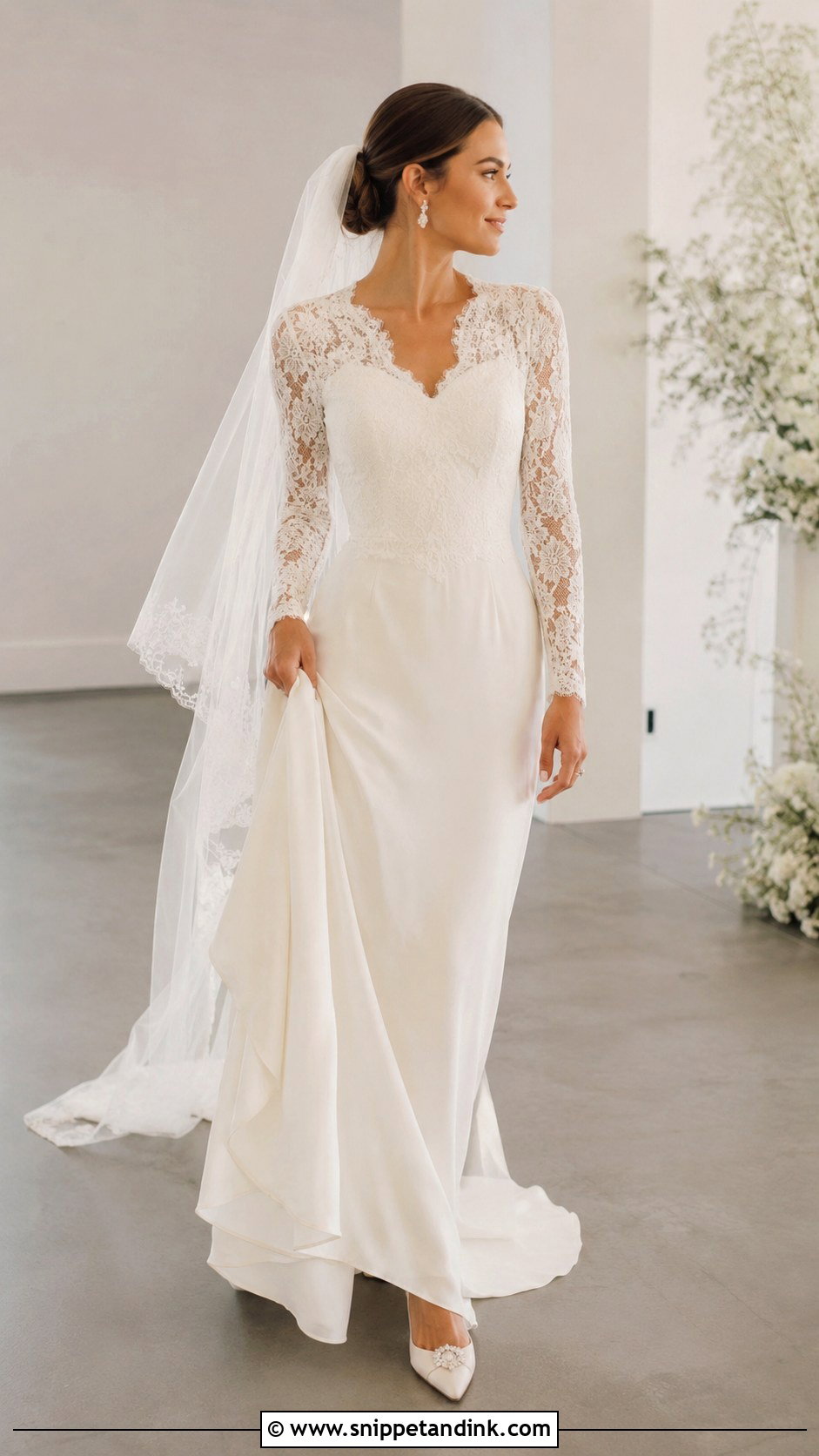 Daughter in Moms Wedding Dress With Modern Sleeves - Snippet and Ink - 20 Daughter in Moms Wedding Dress Ideas