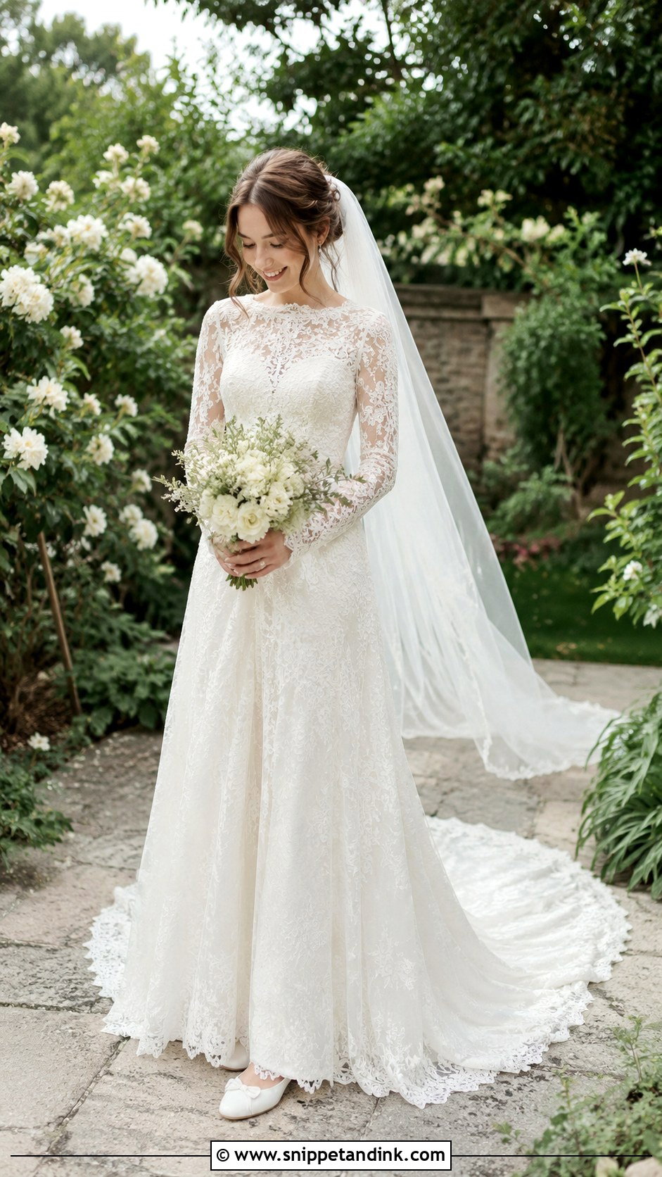 Daughter in Wedding Dress Garden Photo - Snippet and Ink - 20 Daughter in Wedding Dress Photo Ideas