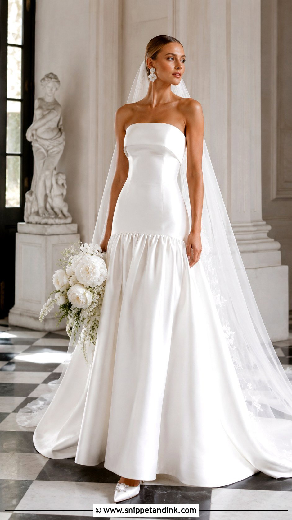 Davids Bridal Drop Waist Wedding Dress - Snippet and Ink - 25 Davids Bridal Wedding Dresses