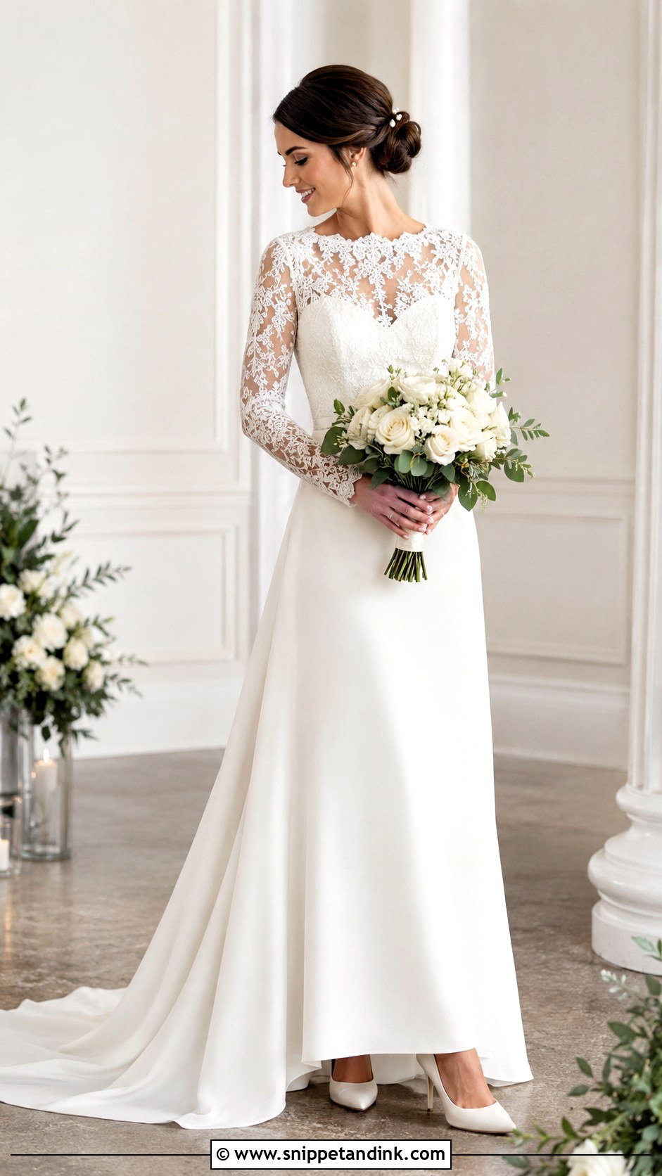 Davids Bridal Long Sleeve Wedding Dress - Snippet and Ink - 25 Davids Bridal Wedding Dresses