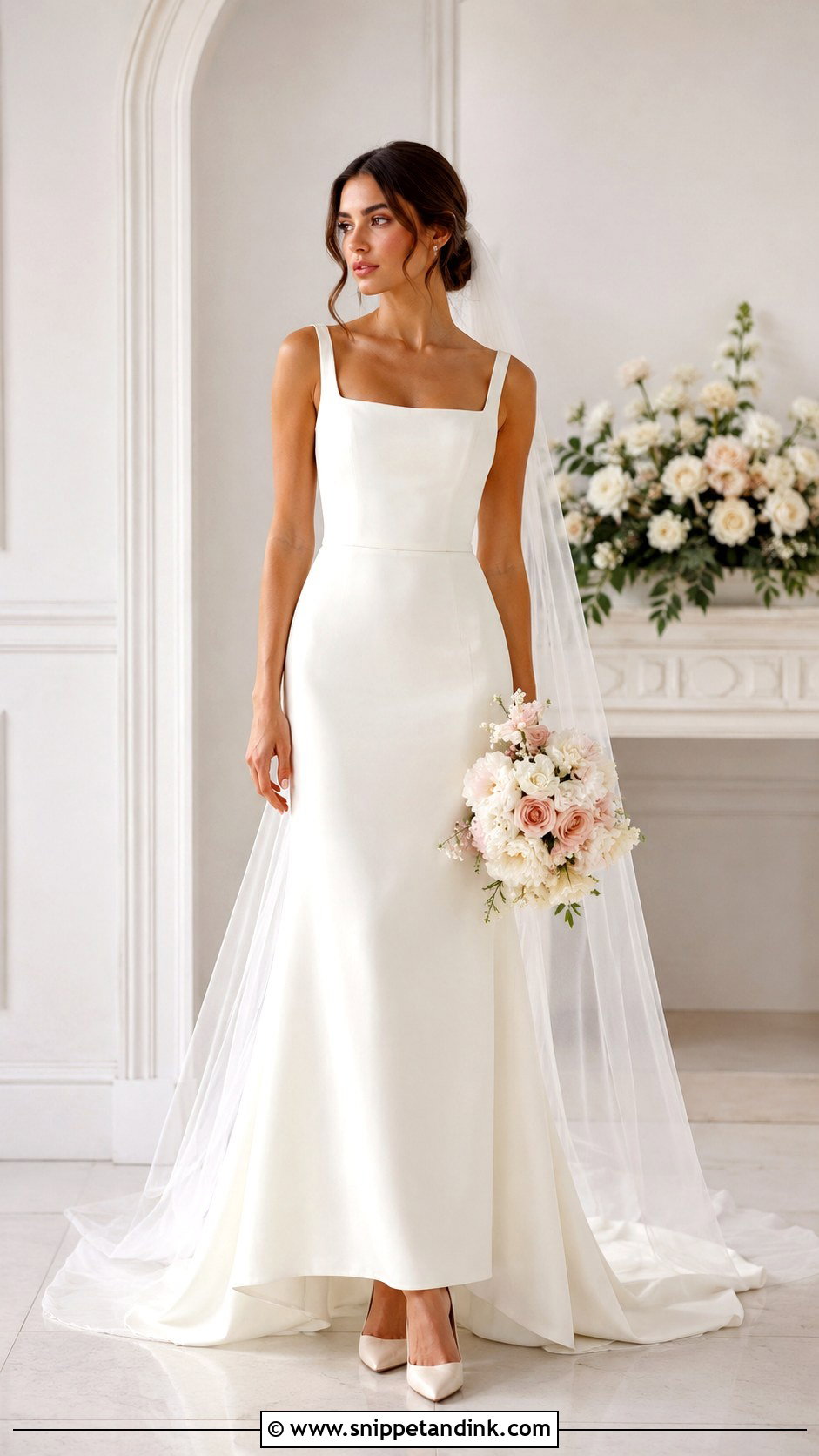 Davids Bridal Square Neck Wedding Dress - Snippet and Ink - 25 Davids Bridal Wedding Dresses