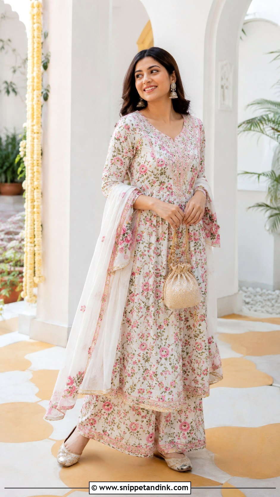 Day Wedding Printed Kurta Dress - Snippet and Ink - 25 Wedding Function Dresses