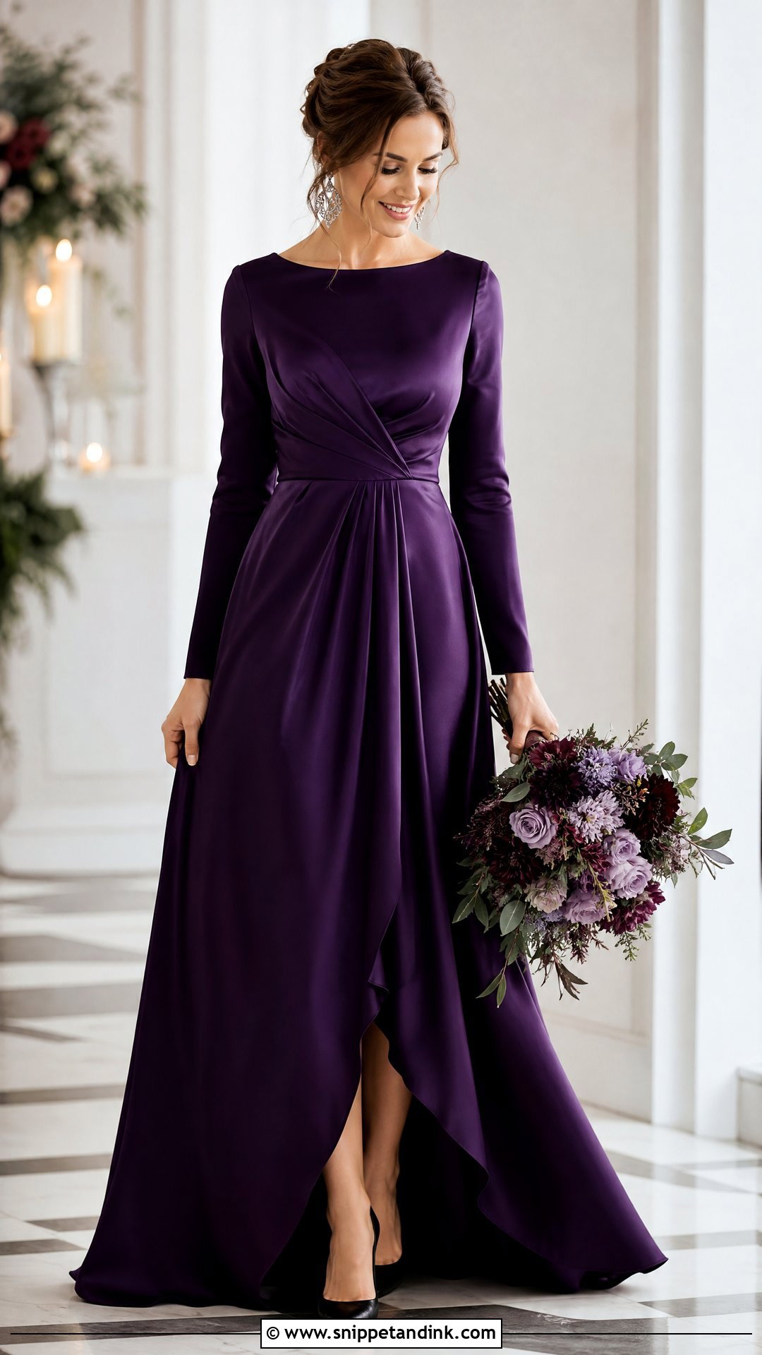 Deep Purple Wedding Dress - Snippet and Ink - 25 Dark Romantic Wedding Dress Ideas