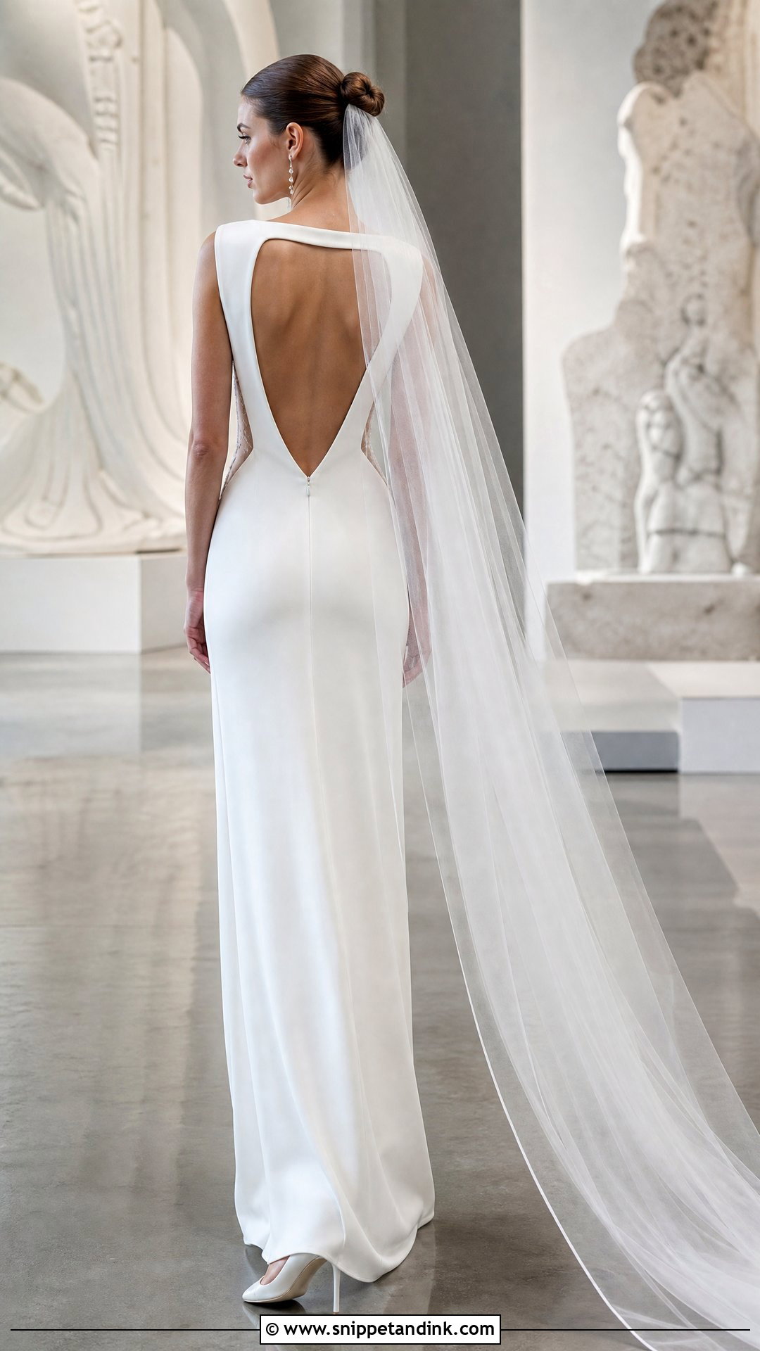 Deep V Back Wedding Dress - Snippet and Ink - 20 Simple Backless Wedding Dress Ideas