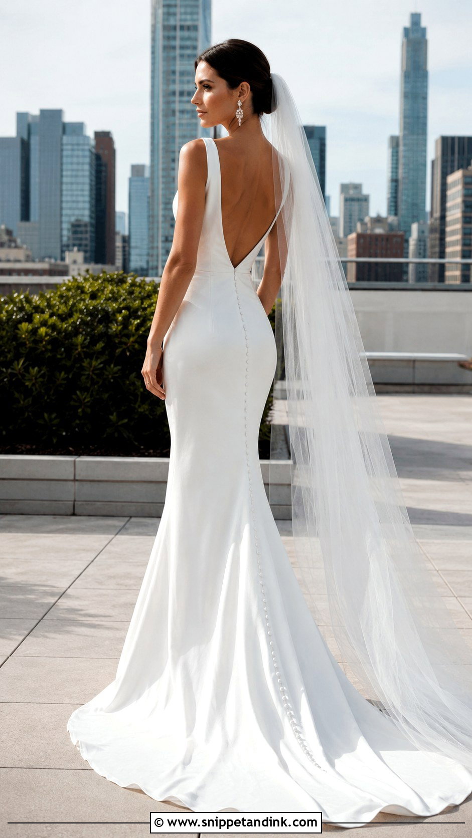 Deep V Neck Backless Wedding Dress - Snippet and Ink - 20 Deep V Neck Wedding Dress Ideas