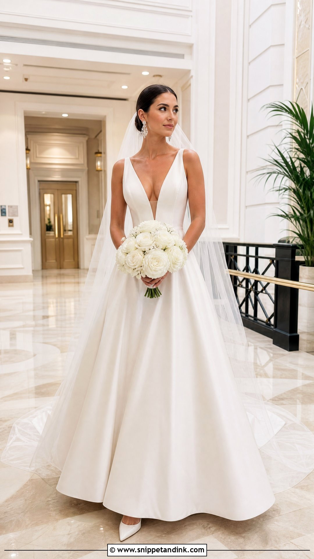 Deep V Neck Wedding Dress - Snippet and Ink - 25 Wedding Dresses V Neck
