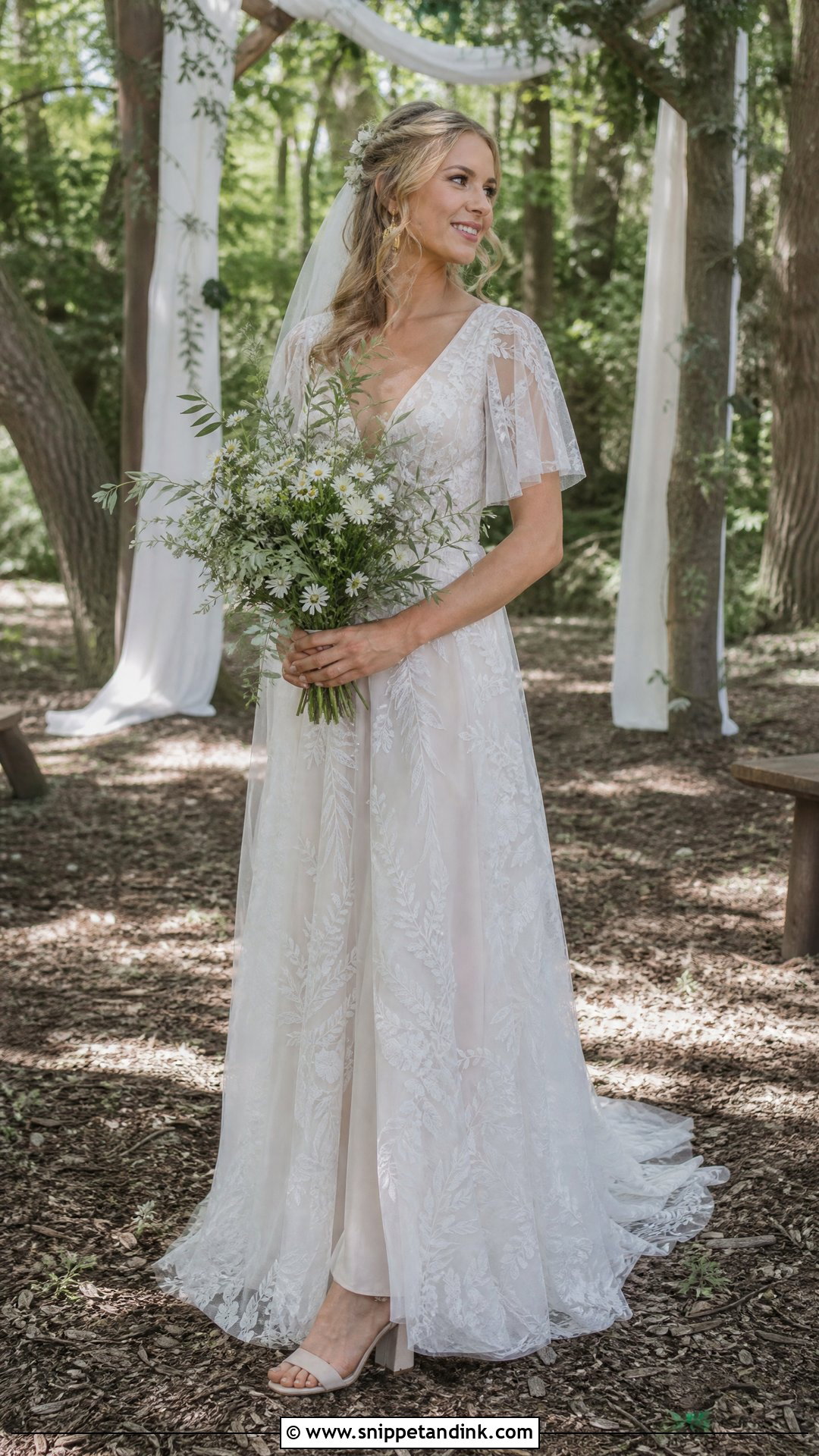 Delicate Boho Lace Wedding Dress - Snippet and Ink - 25 Delicate Wedding Dress Ideas