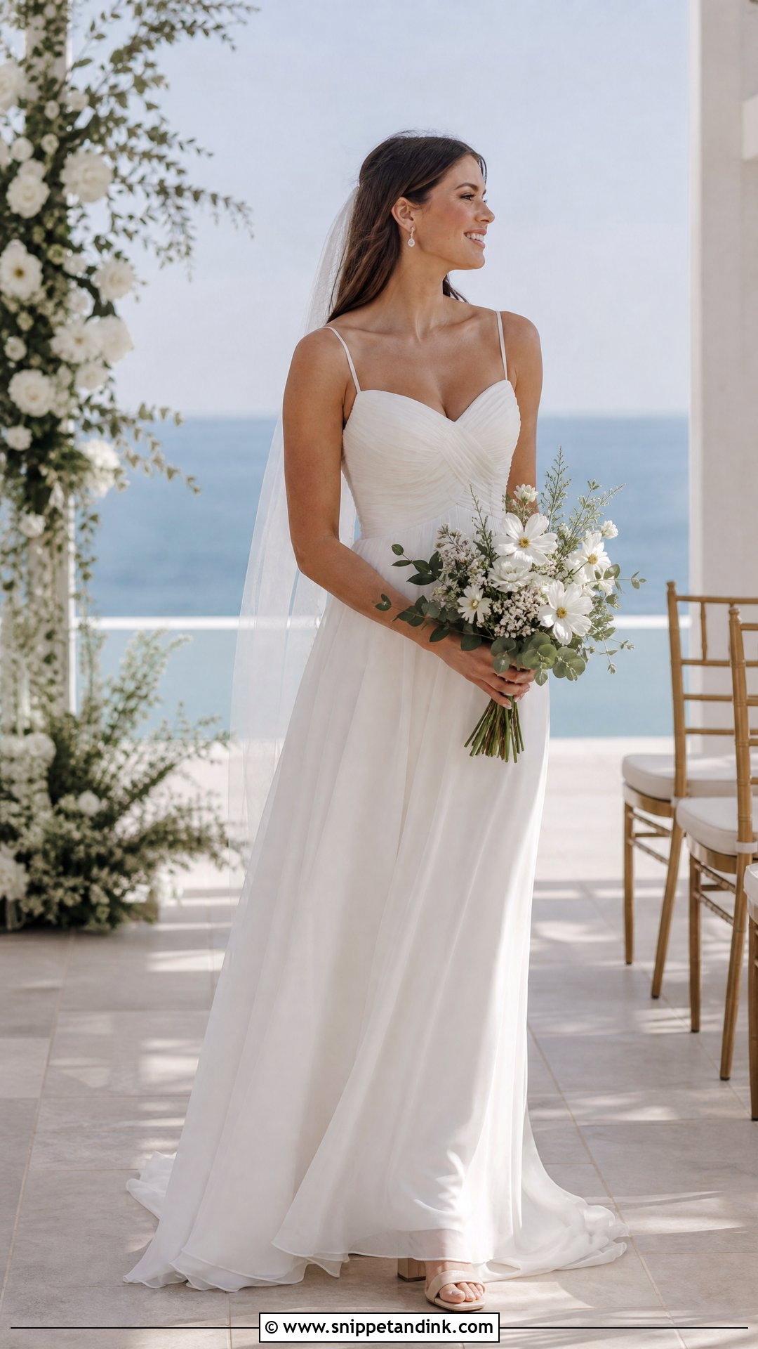 Delicate Chiffon Wedding Dress - Snippet and Ink - 25 Delicate Wedding Dress Ideas