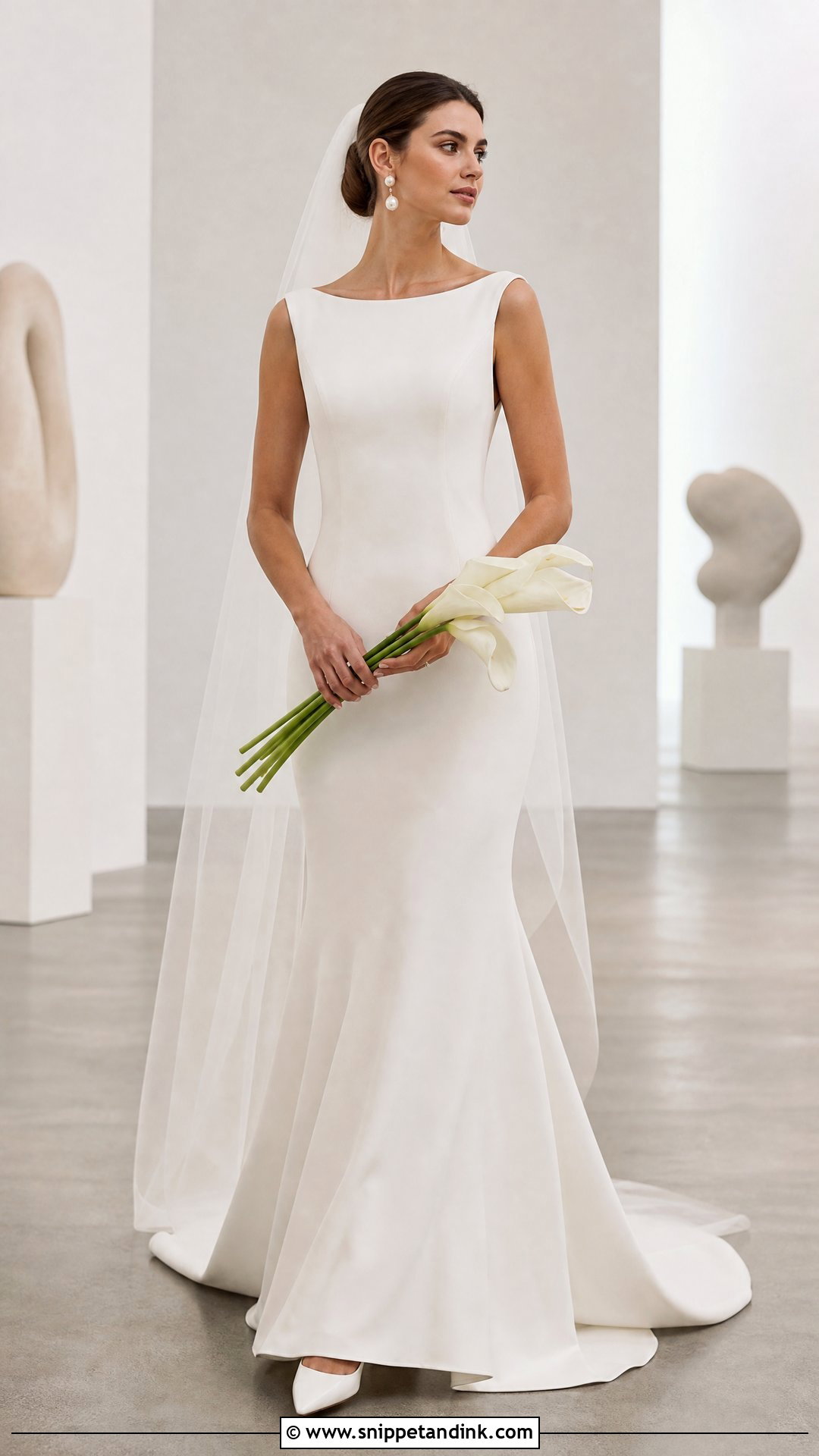 Delicate Crepe Wedding Dress - Snippet and Ink - 25 Delicate Wedding Dress Ideas