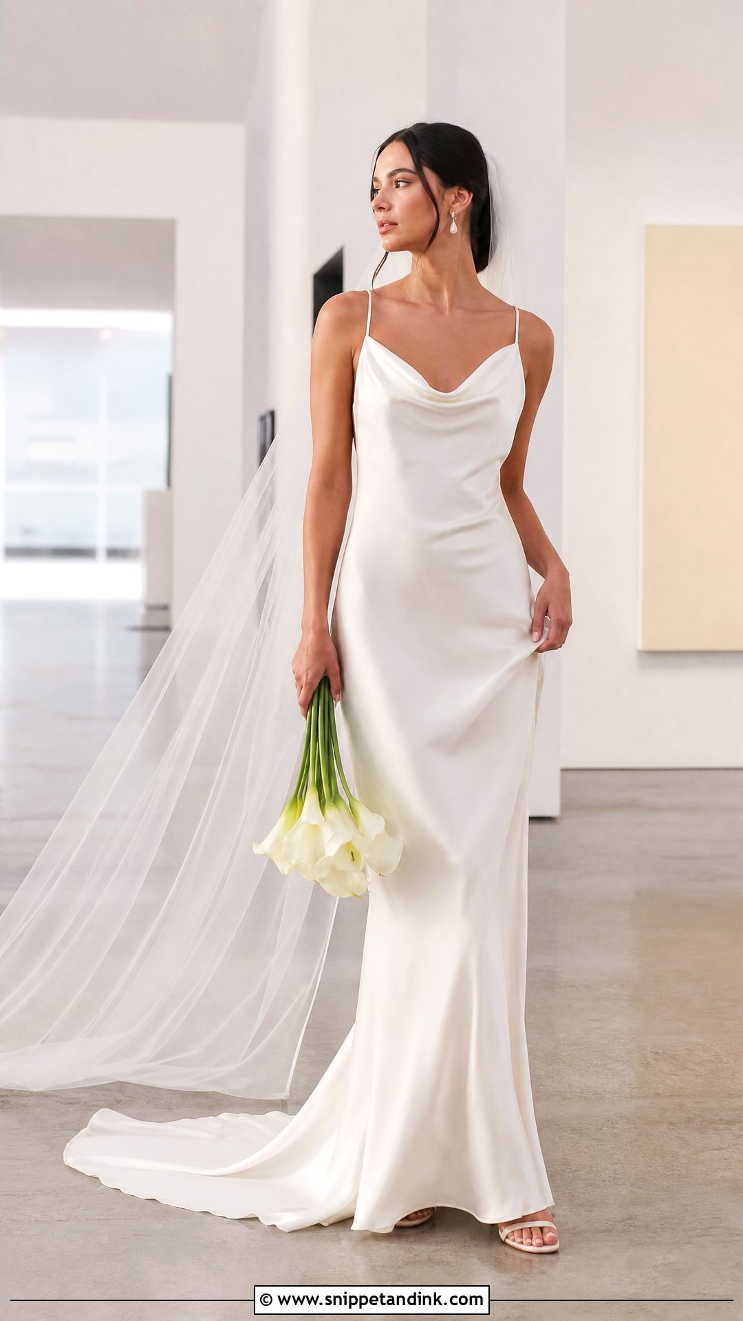 Delicate Satin Slip Wedding Dress - Snippet and Ink - 25 Delicate Wedding Dress Ideas