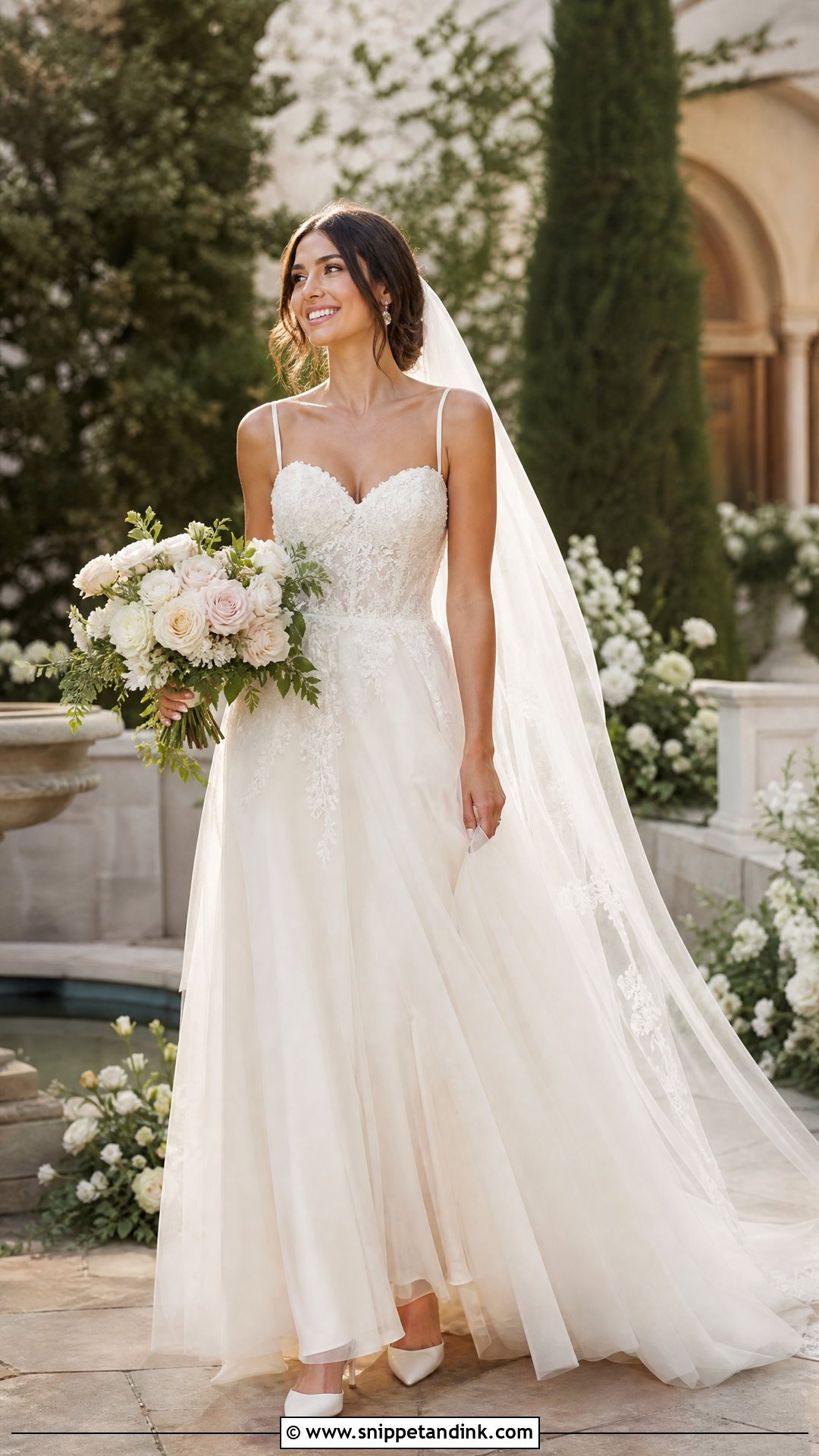 Delicate Sweetheart Neck Wedding Dress - Snippet and Ink - 25 Delicate Wedding Dress Ideas