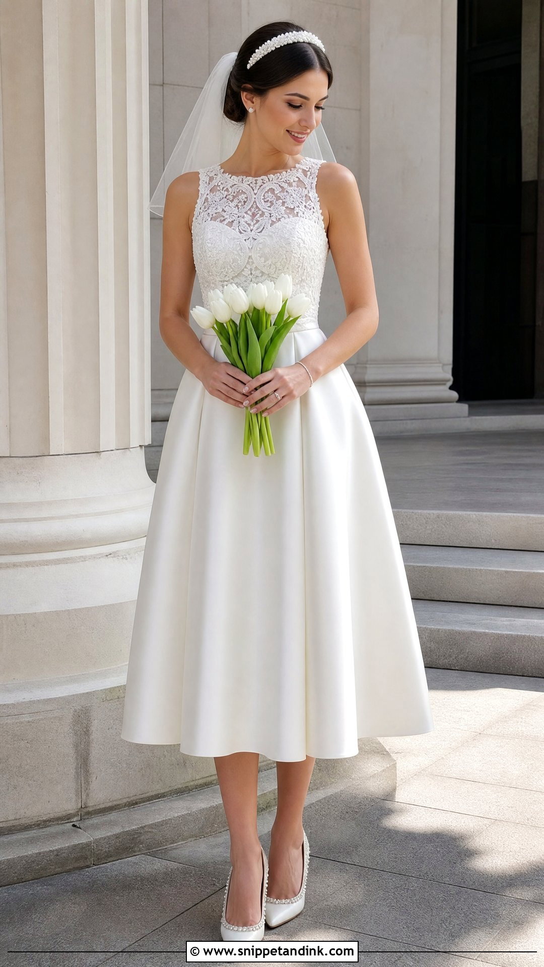 Delicate Tea Length Wedding Dress - Snippet and Ink - 25 Delicate Wedding Dress Ideas