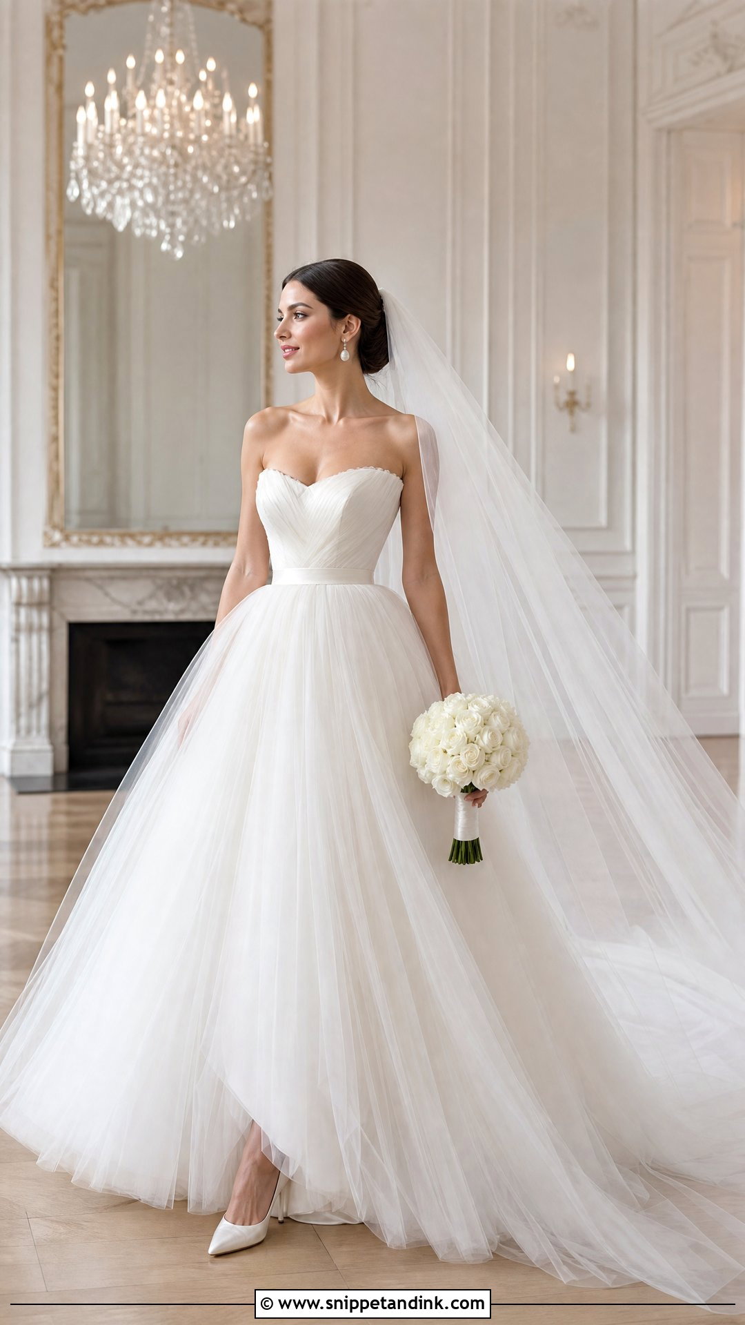 Delicate Tulle Ball Gown Wedding Dress - Snippet and Ink - 25 Delicate Wedding Dress Ideas