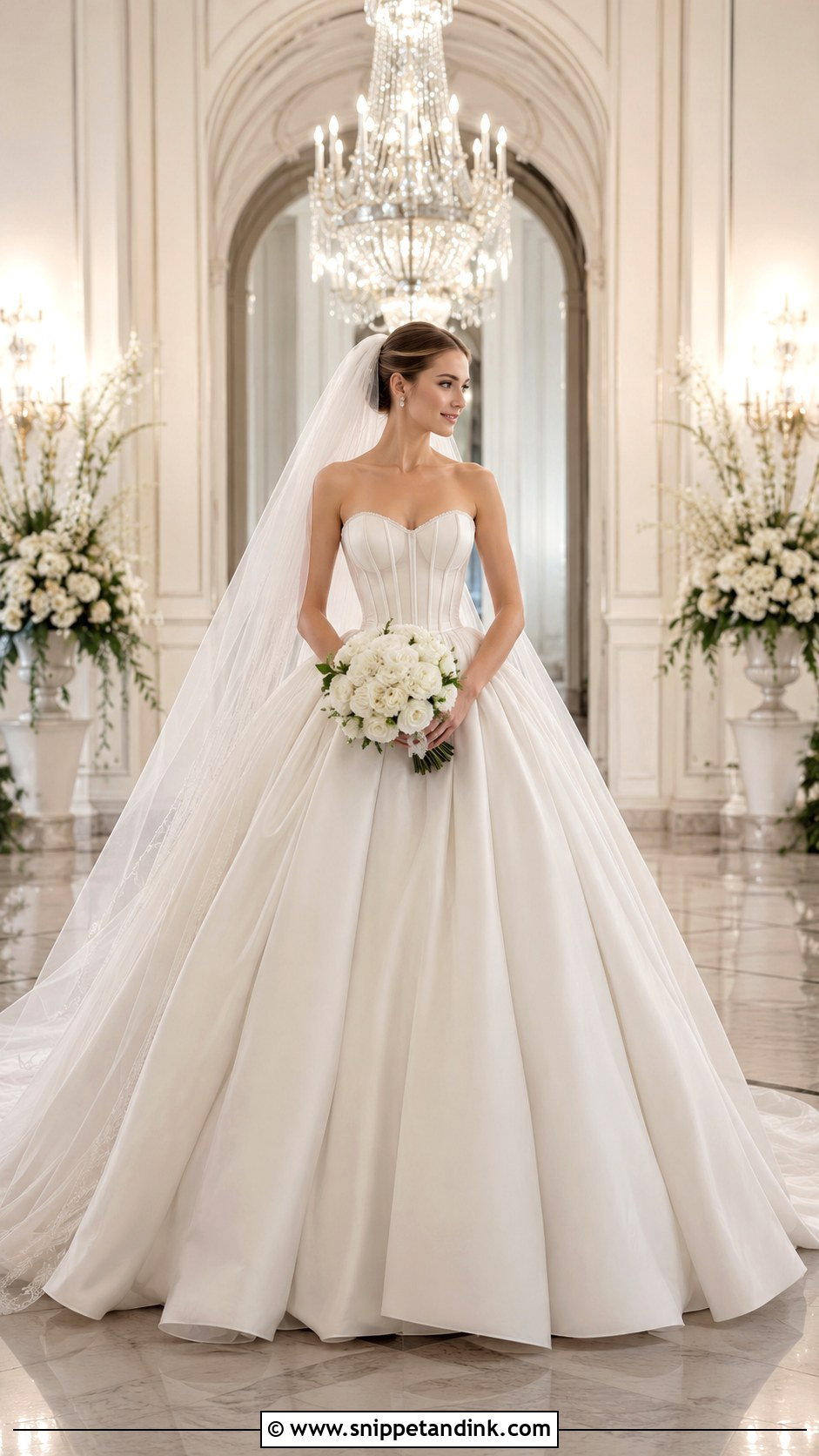 Demetrios Basque Waist Ball Gown Wedding Dress - Snippet and Ink - 20 Demetrios Wedding Dress Ideas